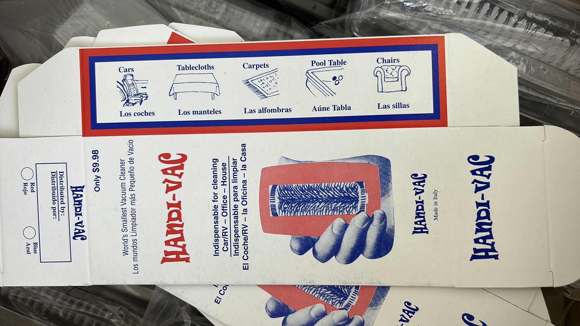 Photo 1 of BOX FULL OF NEW HAND VACUUMS (AT LEAST 50 IN BOX)