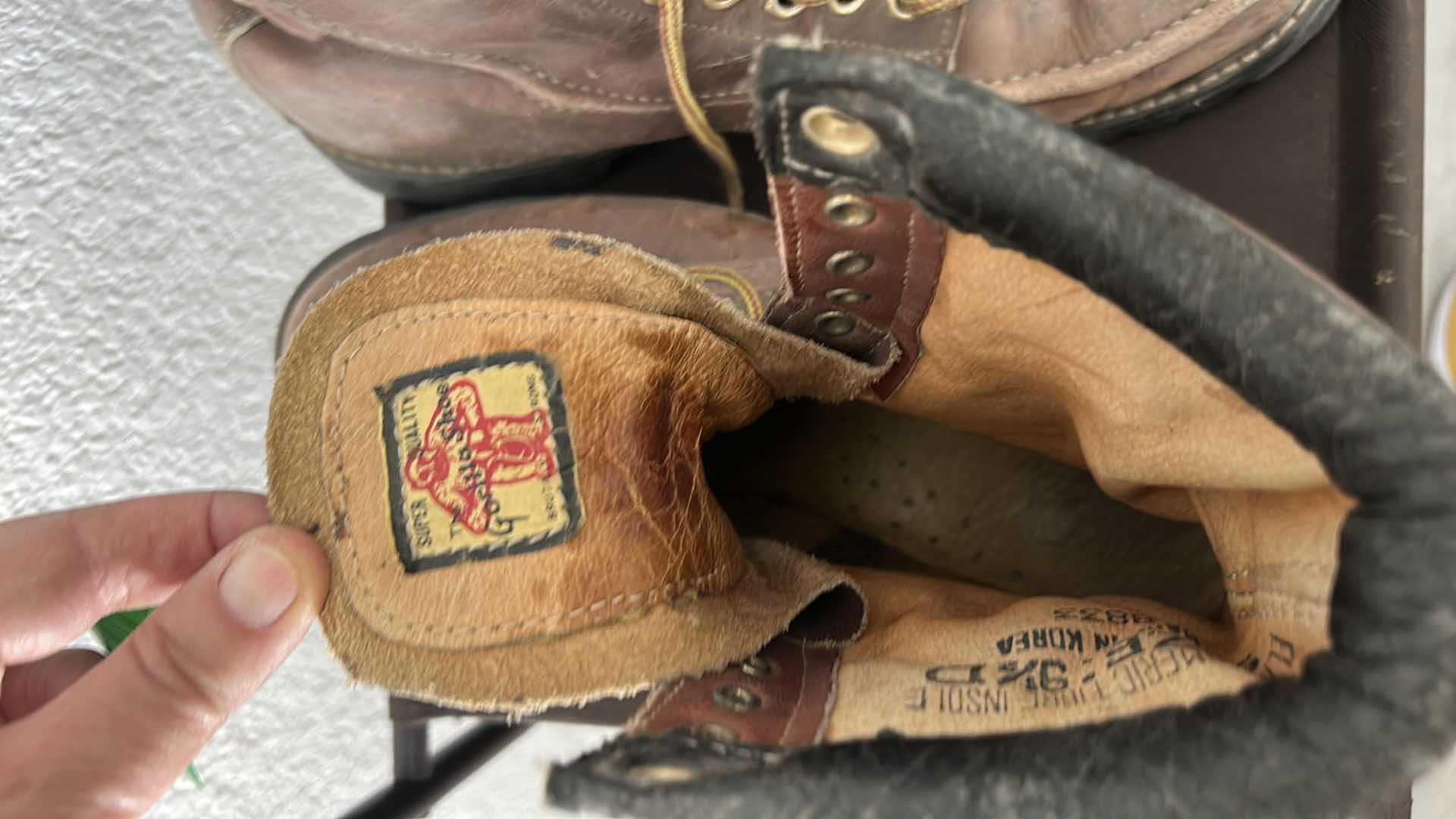 Photo 1 of 2 PAIRS OF MENS BOOTS SIZE 9 & 9.5