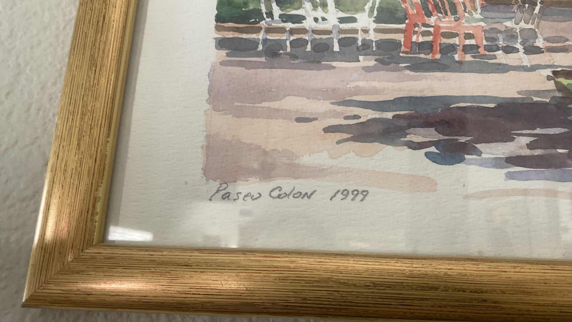 Photo 1 of 2 - FRAMED WATERCOLORS SEASIDE SIGNED ARTWORK 16 1/2” x 13”