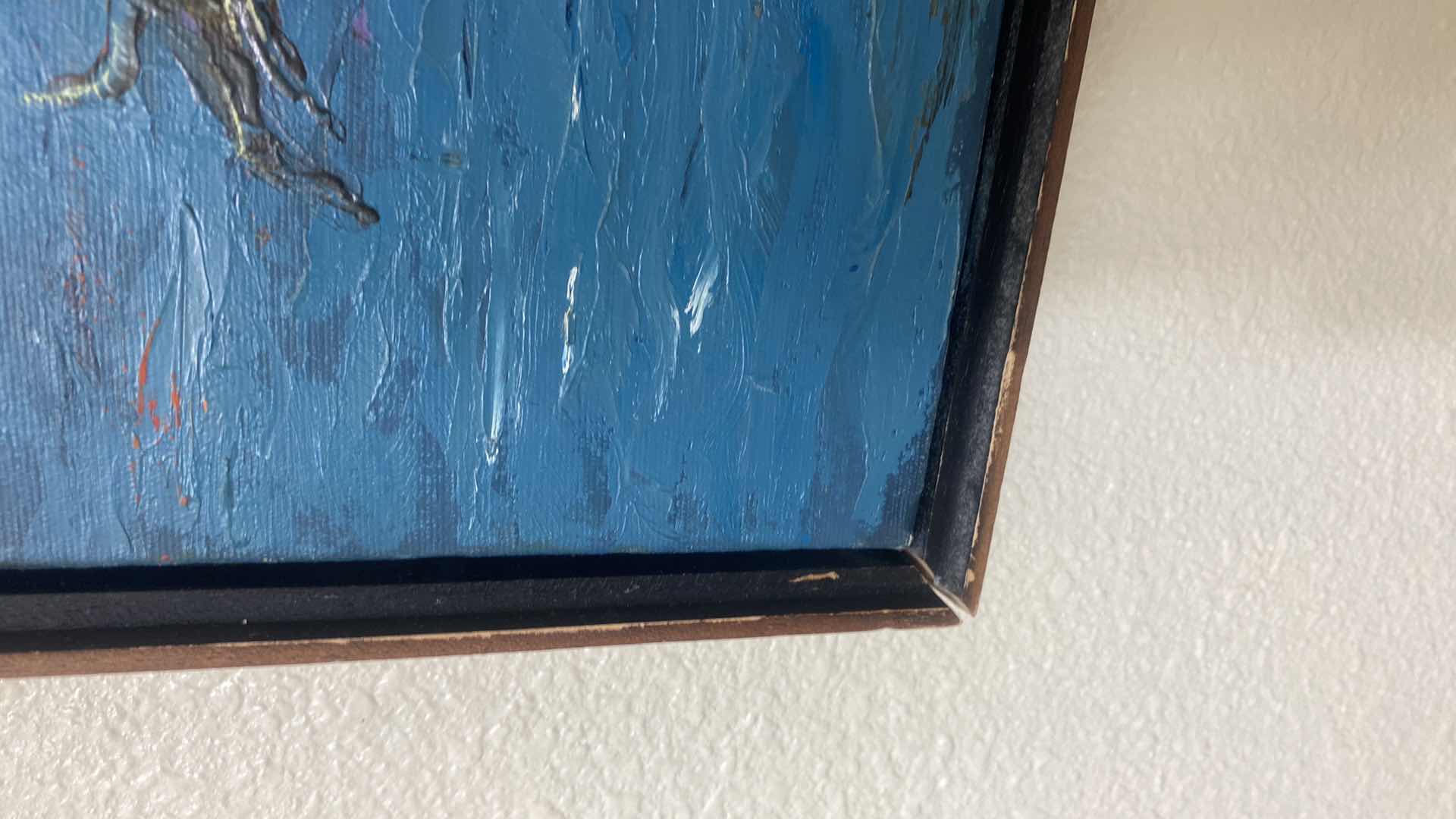 Photo 1 of FRAMED OIL ON CANVAS MEN AT BOAT DOCK SIGNED ARTWORK 20 1/2” x 28 1/2”