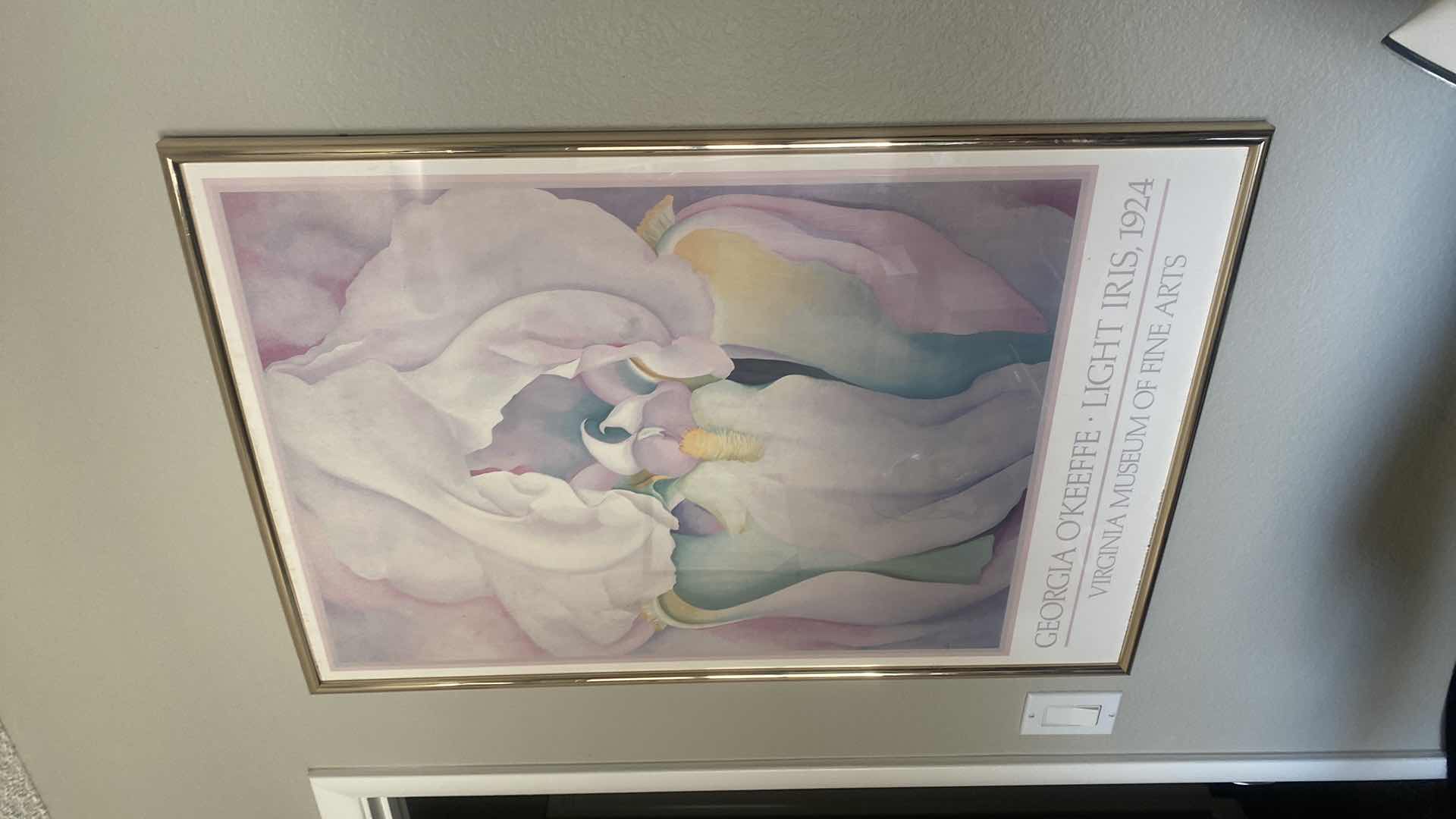 Photo 1 of FRAMED POSTER GEORGIA OKEFFE FLORAL ARTWORK 25” x 37”