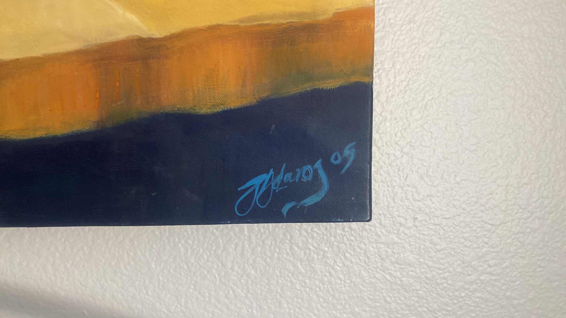 Photo 1 of STRETCHED CANVAS WOMANS FACE SIGNED ARTWORK 47” x 35 1/2”