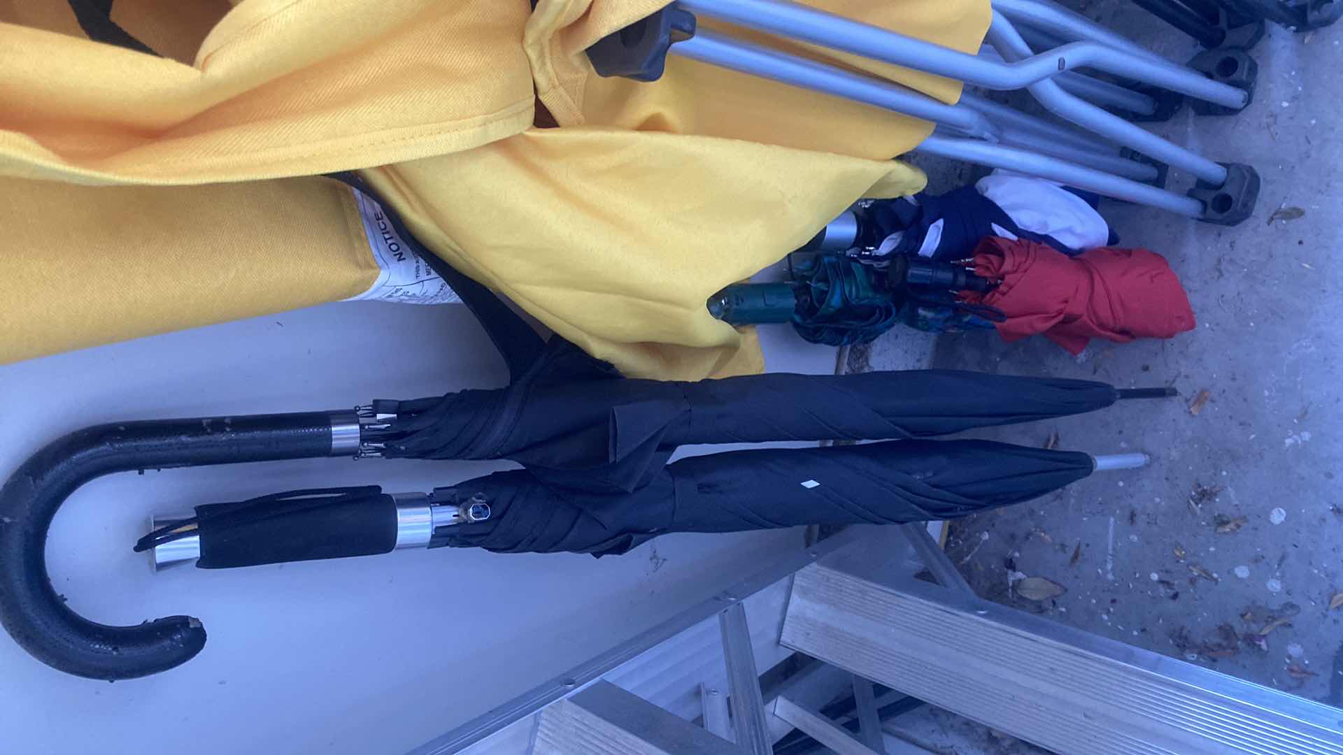 Photo 1 of 2 OUTDOOR CHAIRS & 5 UMBRELLAS