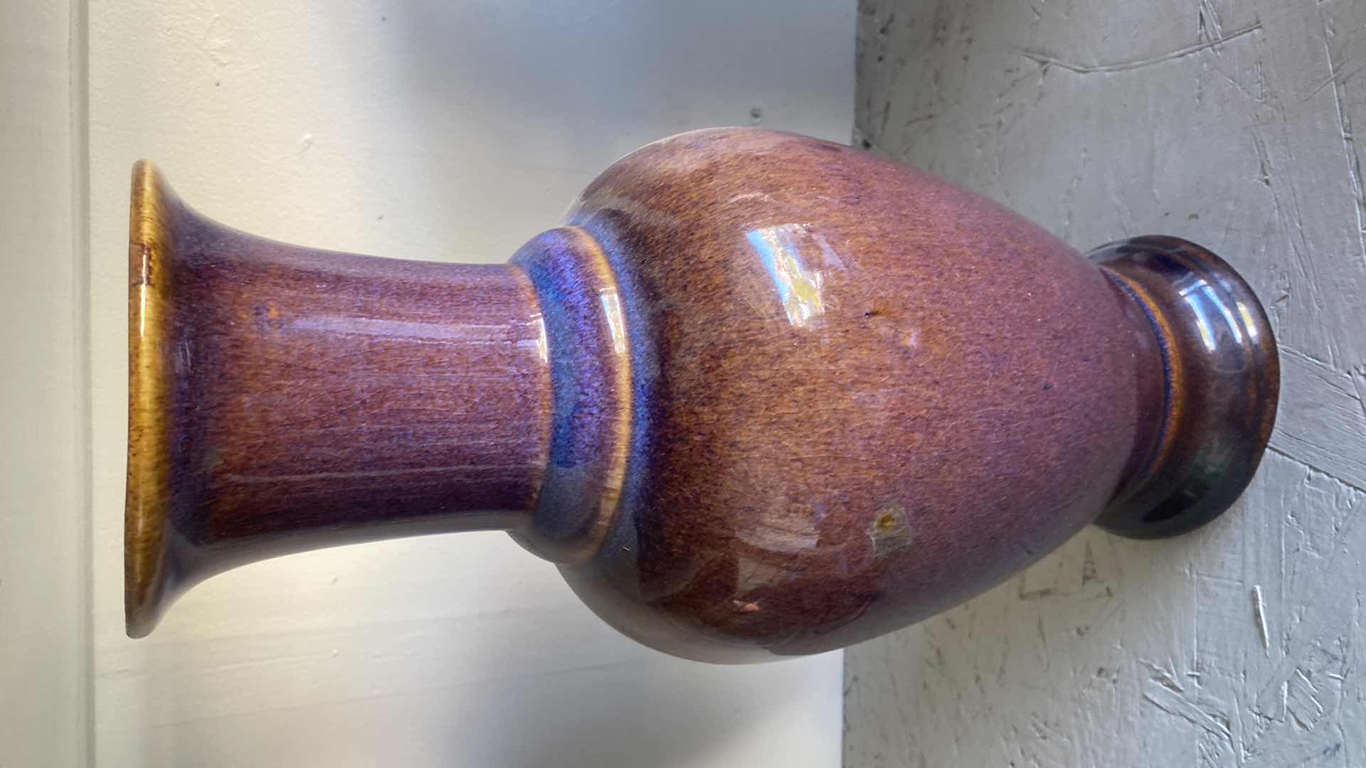 Photo 1 of SHELF IN GARAGE - CERAMIC GLAZED VASE H 14”