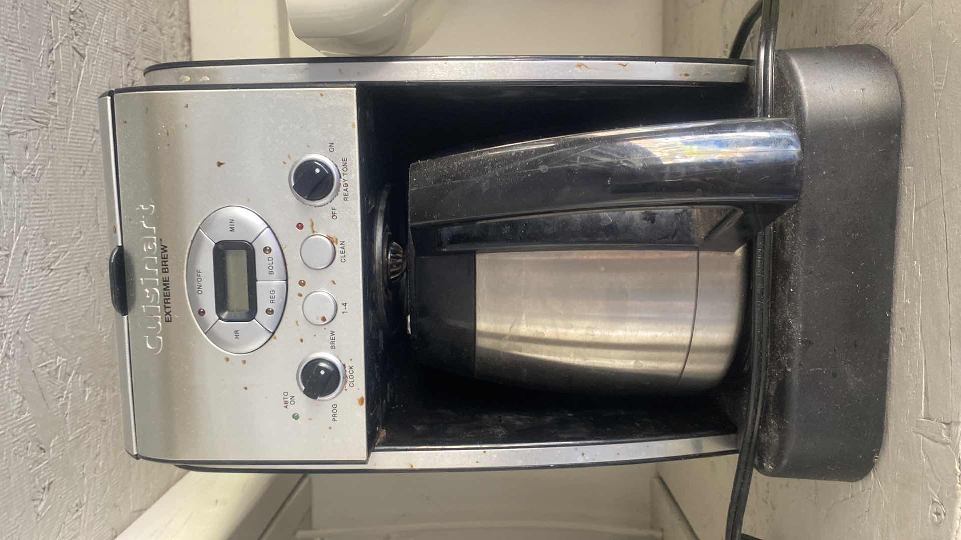 Photo 1 of SHELF IN GARAGE - CUISINART COFFEE MAKER - REQUIRES CLEANING & FOOD SCALE