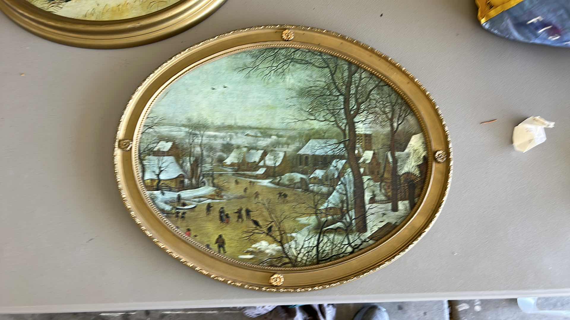 Photo 1 of 2- VINTAGE GOLD FRAMED “IDYLLIC SCENES” ARTWORK ( LARGEST 20 1/2“ x 16 1/2“)