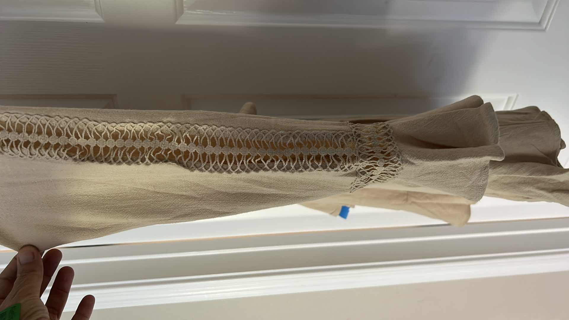 Photo 1 of WOMENS COTTON LINEN COUNTRY/HOBO CHIC MINI DRESS SIZE MED CHEST 36” WAIST 28”