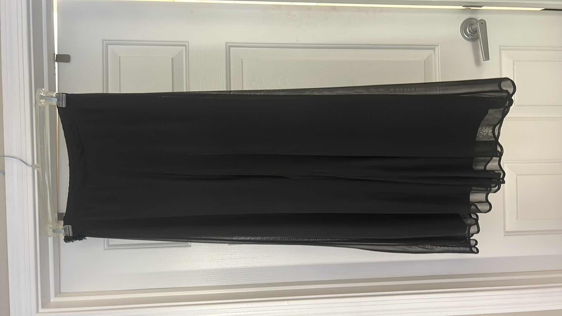 Photo 1 of WOMENS DRESSY 'ONYX NITE' BLACK SHEER LAYERED & LINED PANTS, STRETCHY WAIST SIZE SMALL