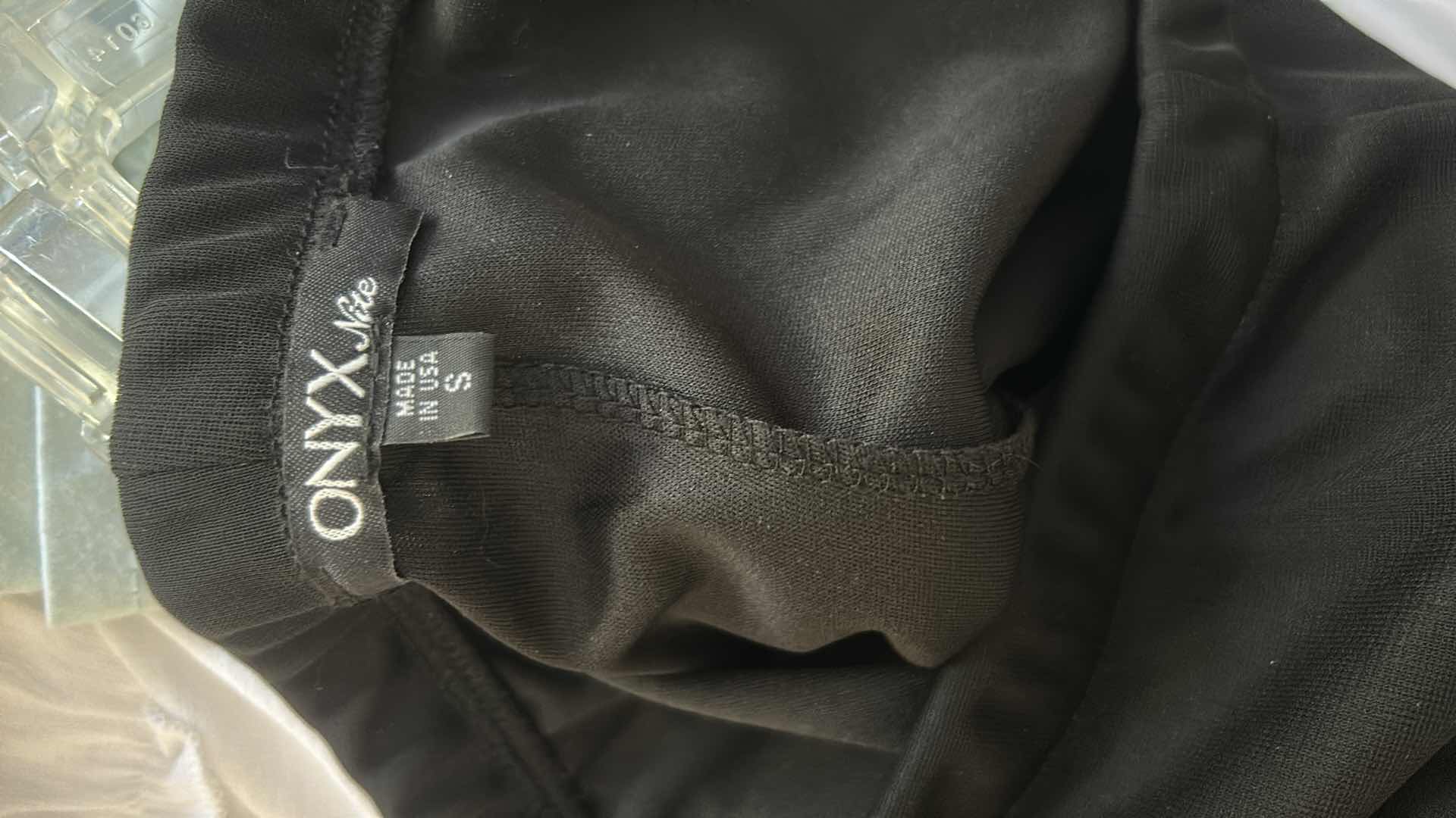 Photo 1 of WOMENS DRESSY 'ONYX NITE' BLACK SHEER LAYERED & LINED PANTS, STRETCHY WAIST SIZE SMALL