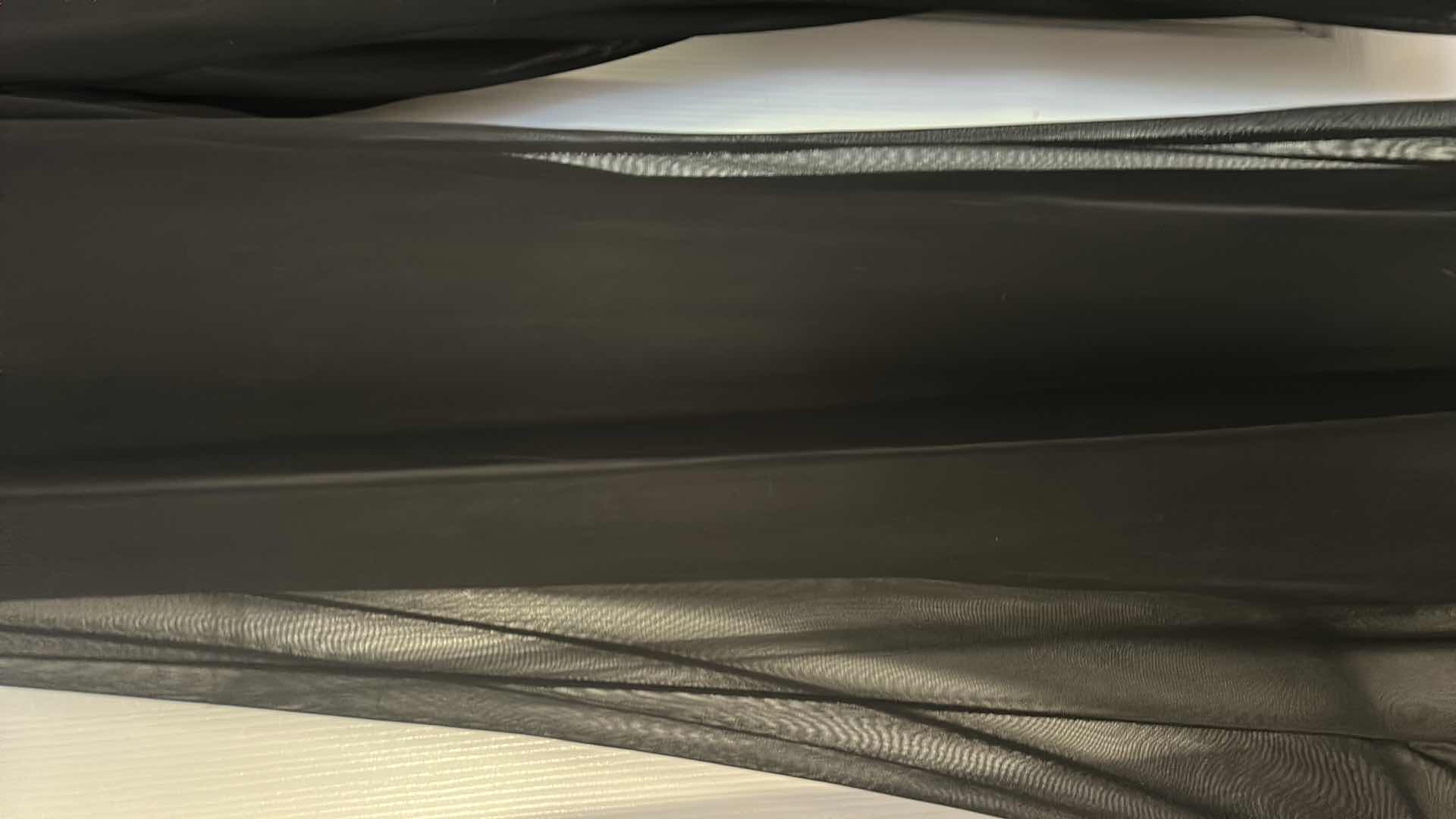 Photo 1 of WOMENS DRESSY 'ONYX NITE' BLACK SHEER LAYERED & LINED PANTS, STRETCHY WAIST SIZE SMALL