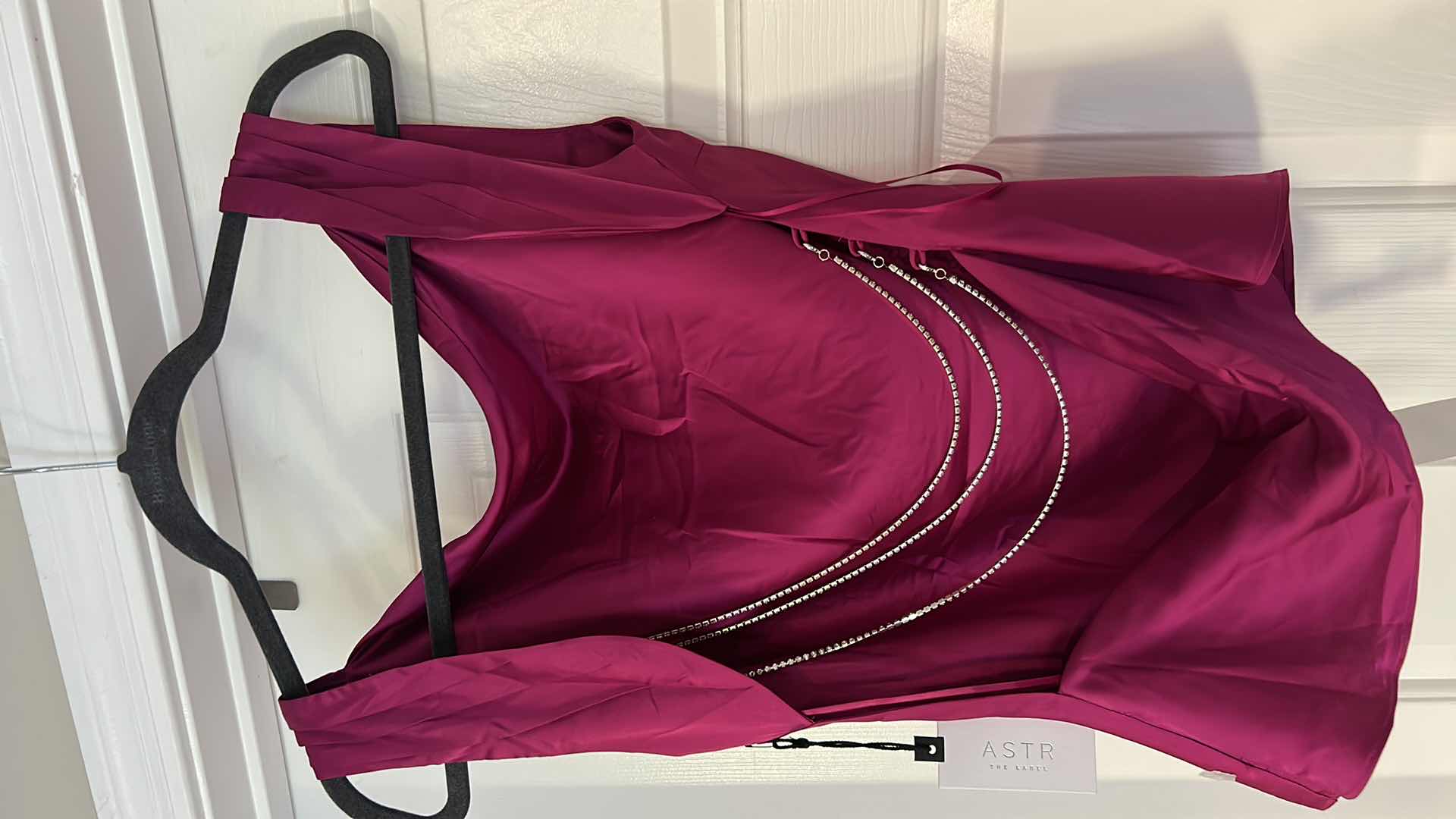 Photo 1 of $100 NWT WOMENS ASTR FUSCHIA TOP WITH RHINESTONE STRAPS IN PACK SIZE MED