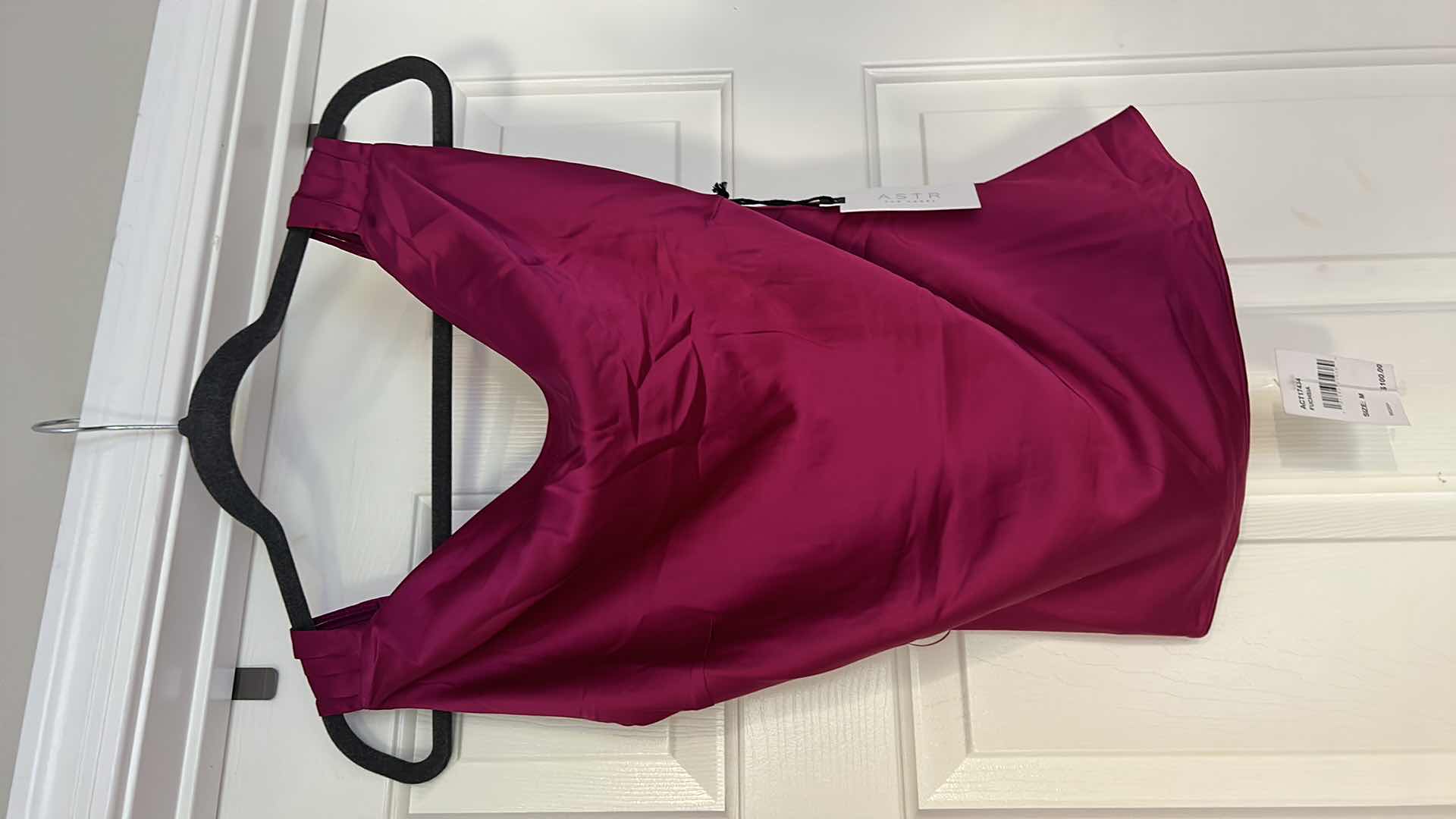 Photo 1 of $100 NWT WOMENS ASTR FUSCHIA TOP WITH RHINESTONE STRAPS IN PACK SIZE MED