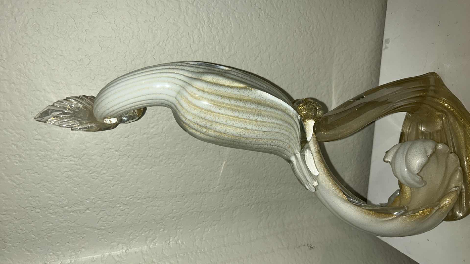 Photo 1 of PAIR OF MURANO GLASS BIRDS H 17.25”