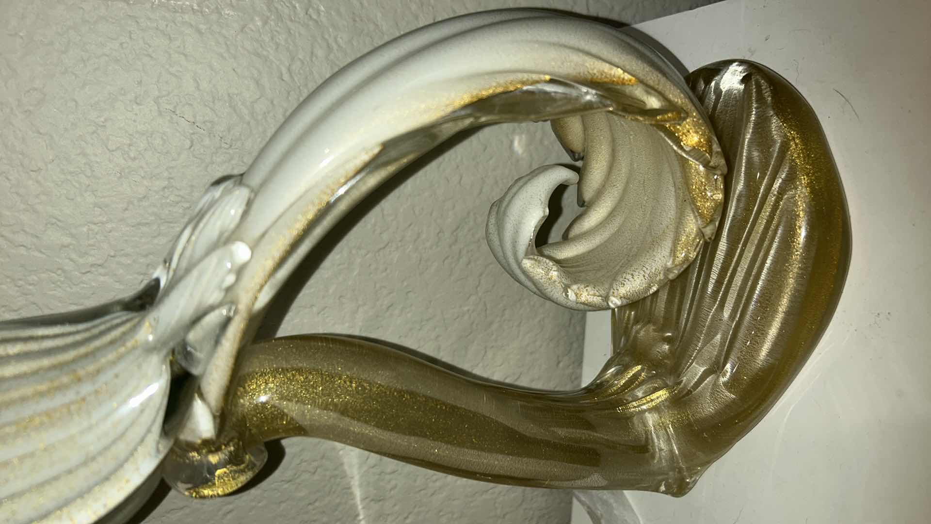 Photo 1 of PAIR OF MURANO GLASS BIRDS H 17.25”