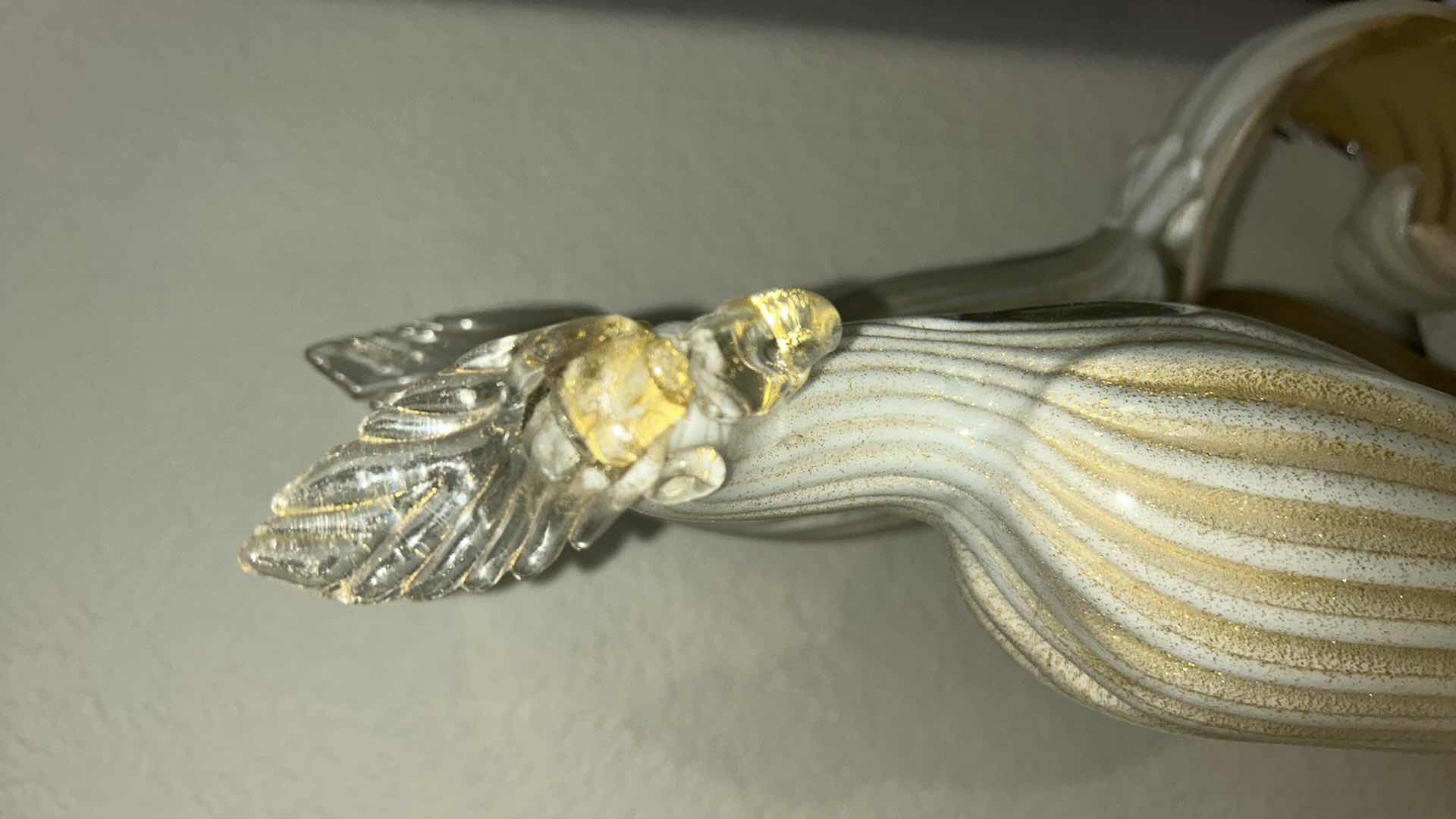 Photo 1 of PAIR OF MURANO GLASS BIRDS H 17.25”