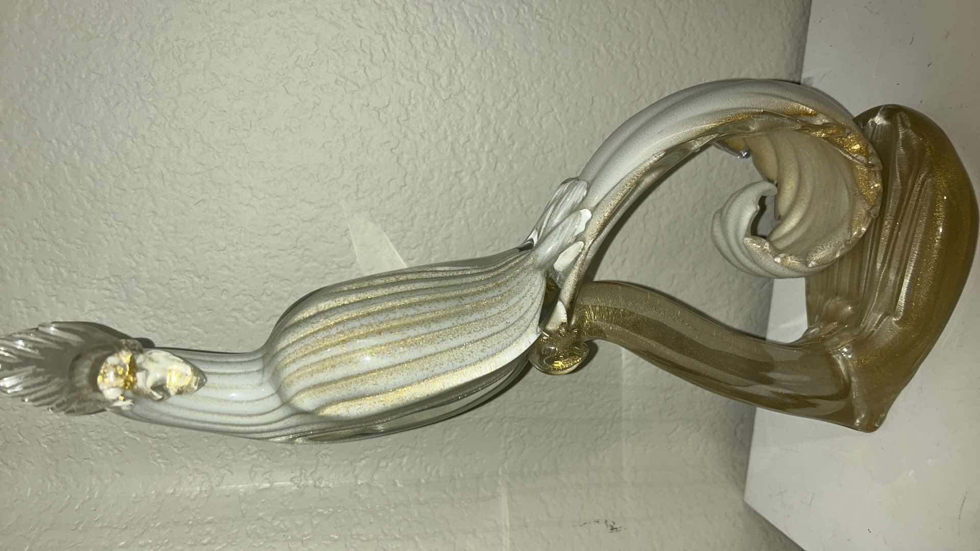 Photo 1 of PAIR OF MURANO GLASS BIRDS H 17.25”