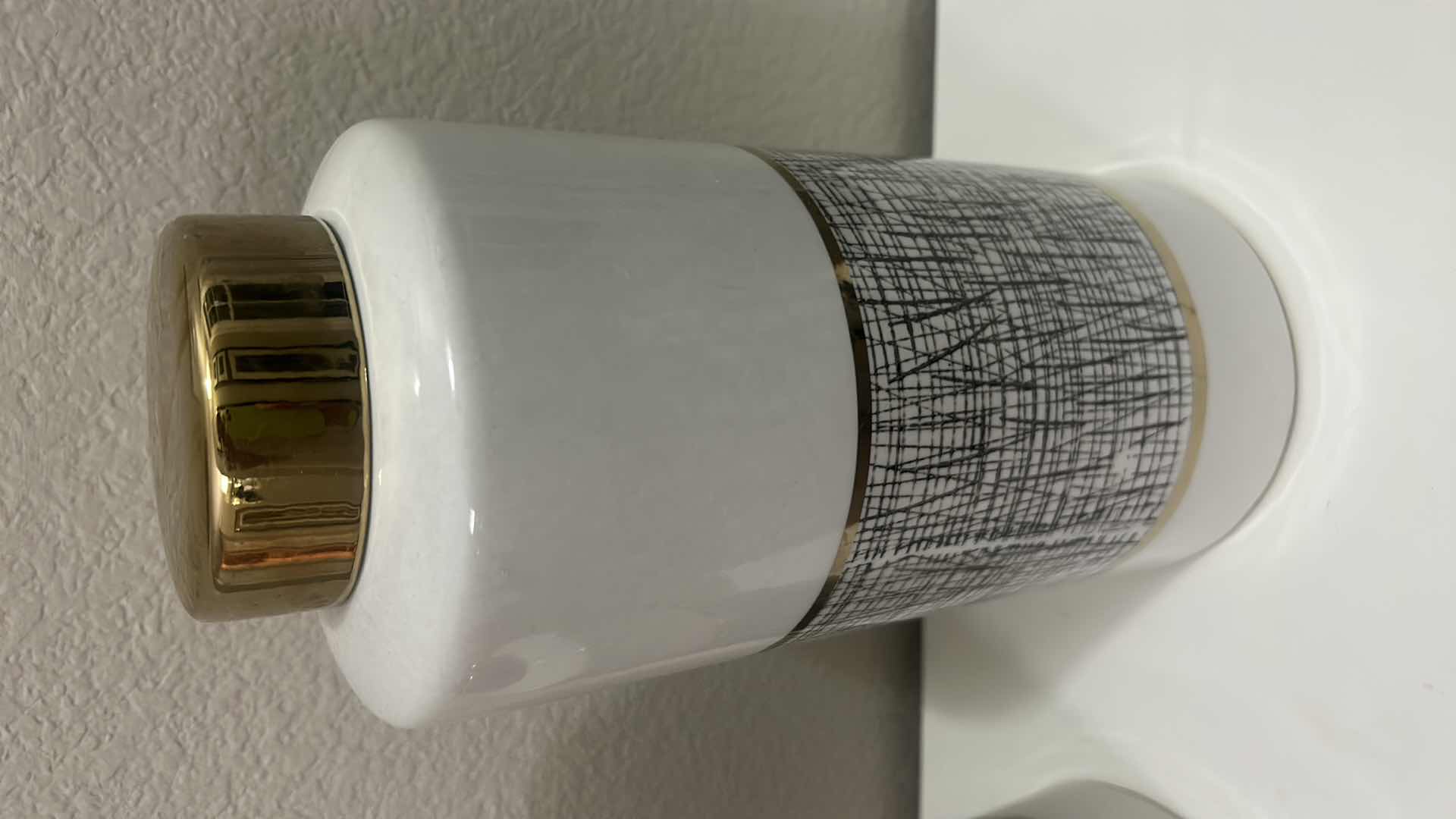 Photo 1 of HOME DECOR- 2 LIDDED JARS (TALLEST H12.5”)