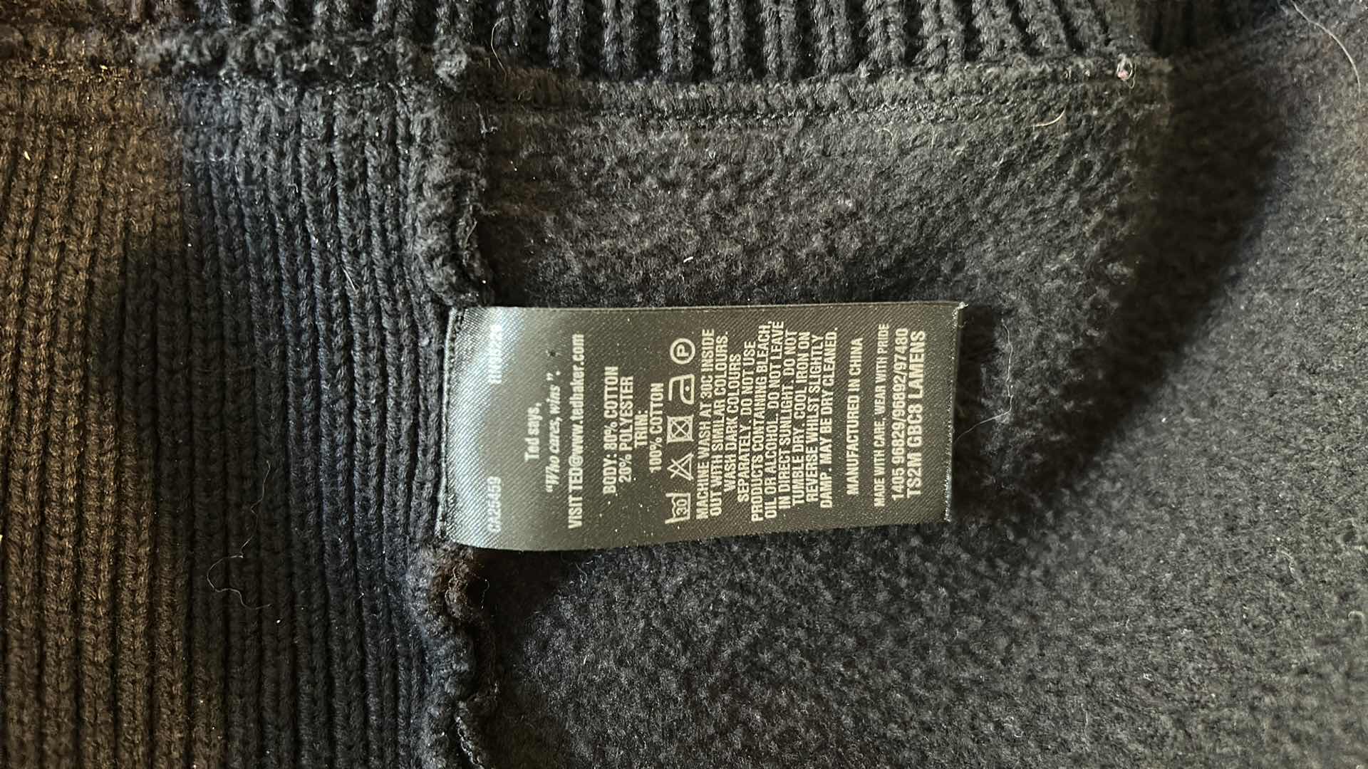 Photo 1 of MENS CLOTHING- TED BAKER LONDON, BUTTON UP / ZIP UP SWEATER JACKET SIZE SMALL