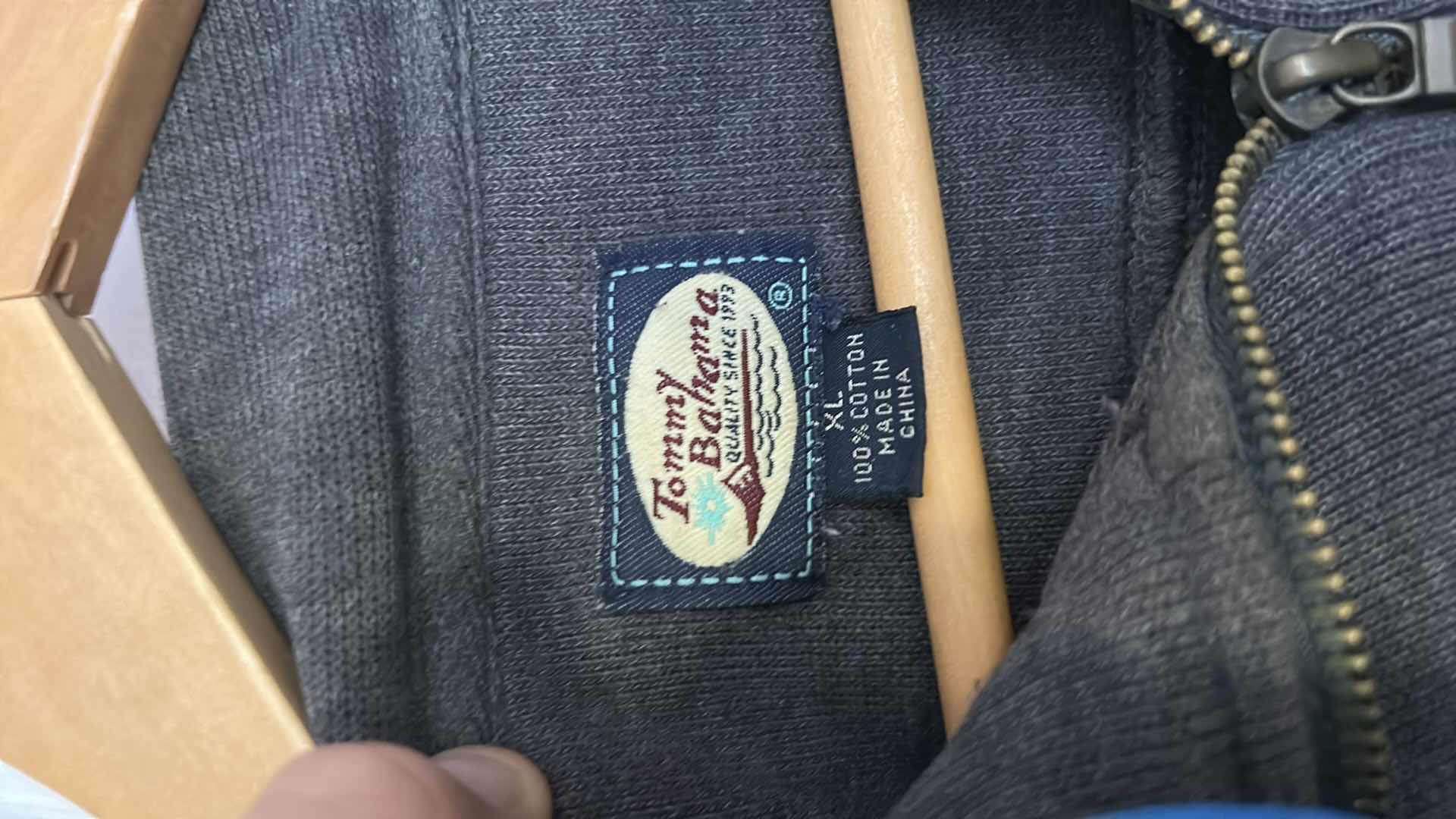 Photo 1 of MENS CLOTHING- TOMMY BAHAMAS 100% COTTON PULLOVER SWEATSHIRT WITH 1/4 ZIP SIZE XL