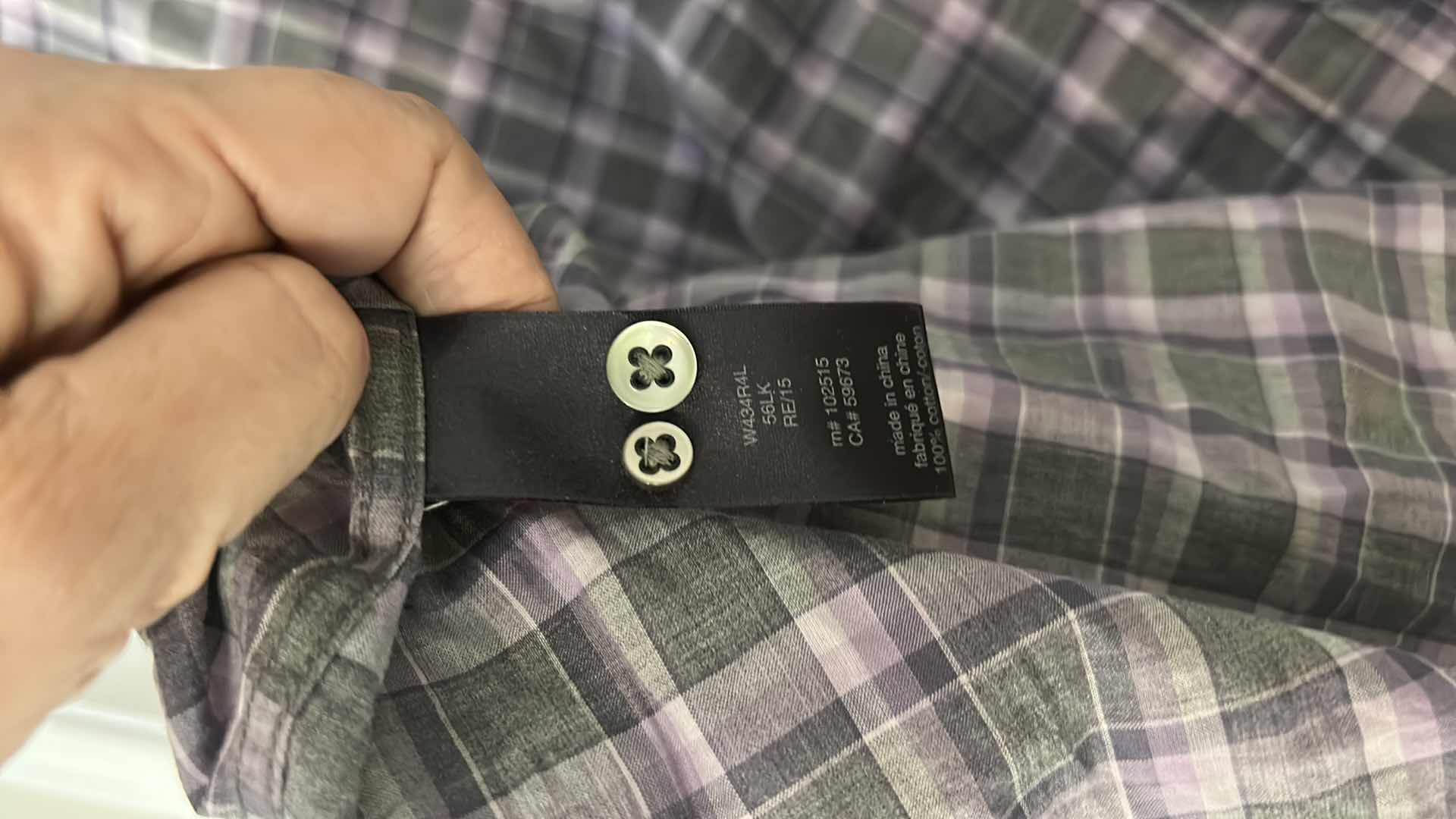 Photo 1 of MENS CLOTHING- JOHN VARVATOS WASHABLE SILK COLLARED BUTTON DOWN SHIRT SIZE XL