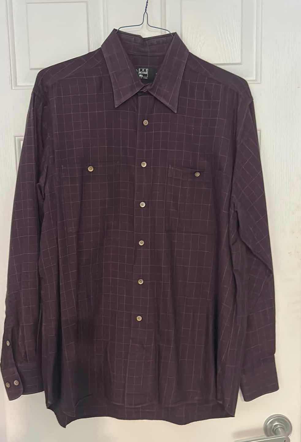 Photo 1 of MENS CLOTHING- IKE BEHAR NEW YORK 100% COTTON COLLARED BUTTON DOWN SHIRT SIZE LARGE