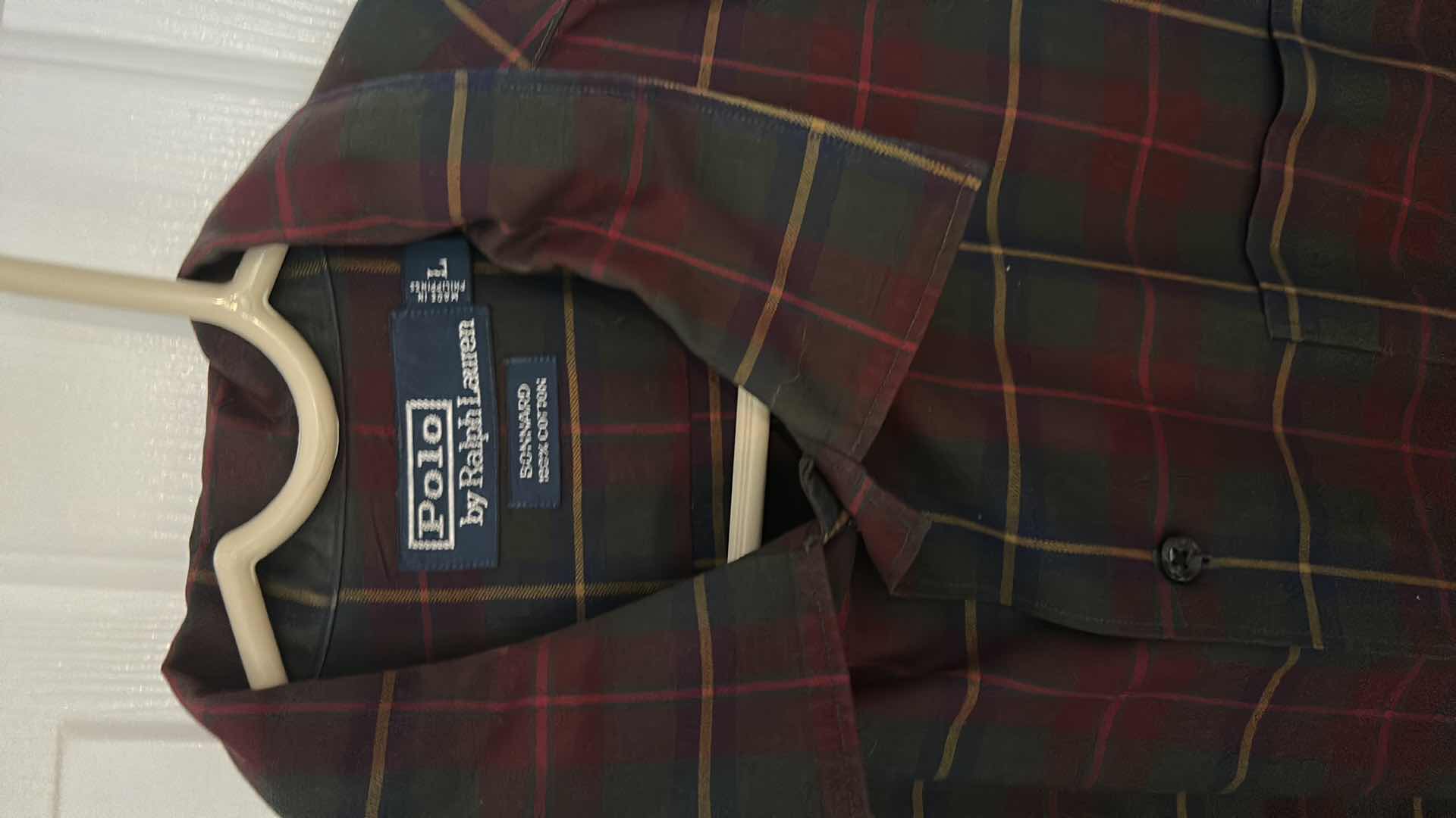 Photo 1 of MENS CLOTHING- POLO BY RALPH LAUREN 100% BONNARD COTTON COLLARED BUTTON DOWN SHIRT SIZE LARGE