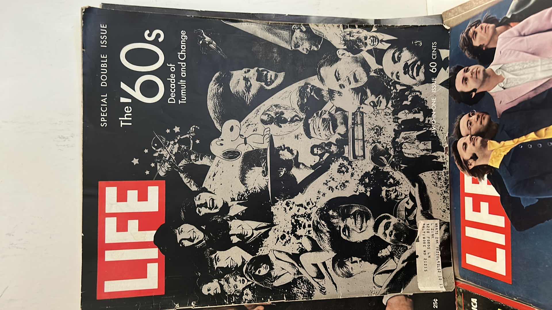 Photo 1 of COLLECTION ON VINTAGE LIFE MAGAZINES FEATURING THE BEATLES PLUS 2 ENTERTAINMENT WEEKLY