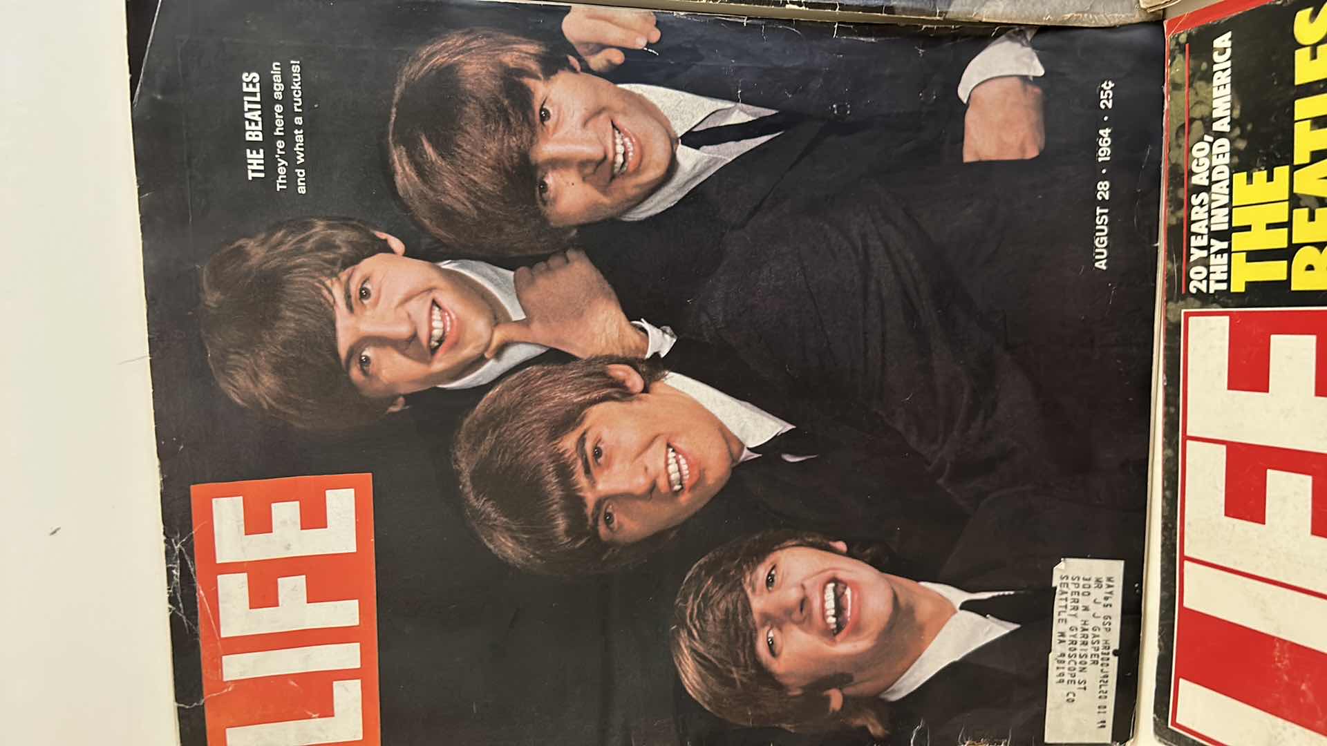 Photo 1 of COLLECTION ON VINTAGE LIFE MAGAZINES FEATURING THE BEATLES PLUS 2 ENTERTAINMENT WEEKLY