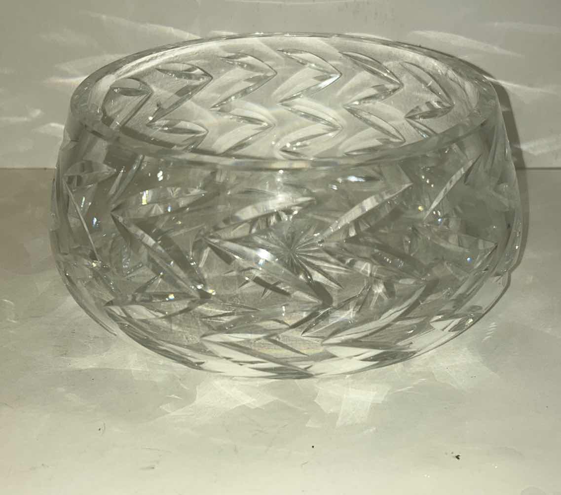 Photo 1 of CUT LEADED CRYSTAL BOWL 9” x 4 1/4”