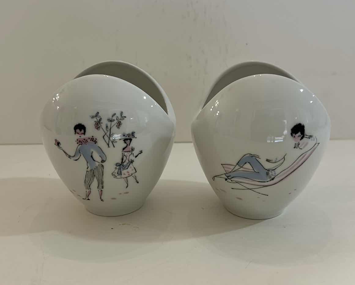 Photo 1 of 2 - HANDCRAFTED SIGNED AND NUMBERED MINIATURE VASES EDELSTEIN BAVARIA “CELINE” H3.5”