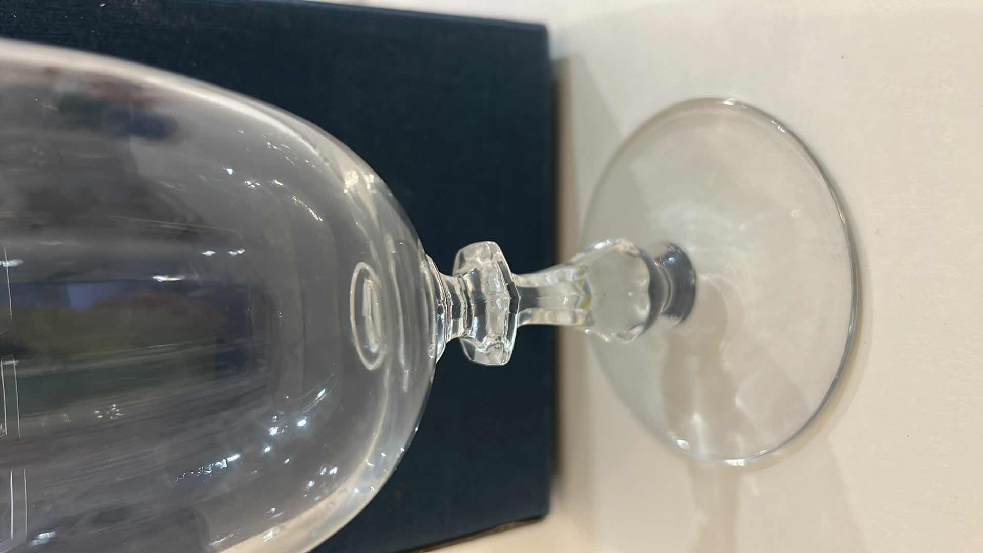 Photo 1 of 7 VINTAGE KEY ETCHED GREEK DESIGN CRYSTAL WINE GLASSES