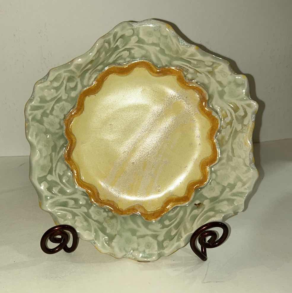 Photo 1 of 2 HANDCRAFTED SIGNED POTTERY BOWLS (LARGEST 11 1/2” x 9 1/2” x 3)