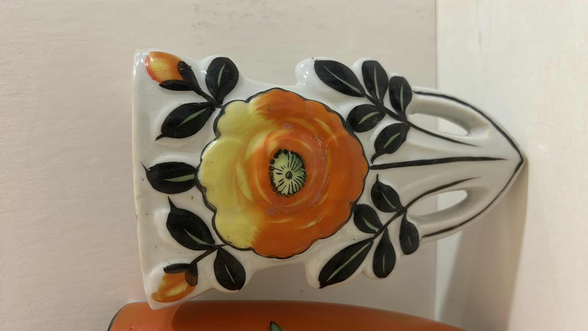 Photo 1 of 4 HAND CRAFTED, PAINTED CERAMIC WALL POCKETS