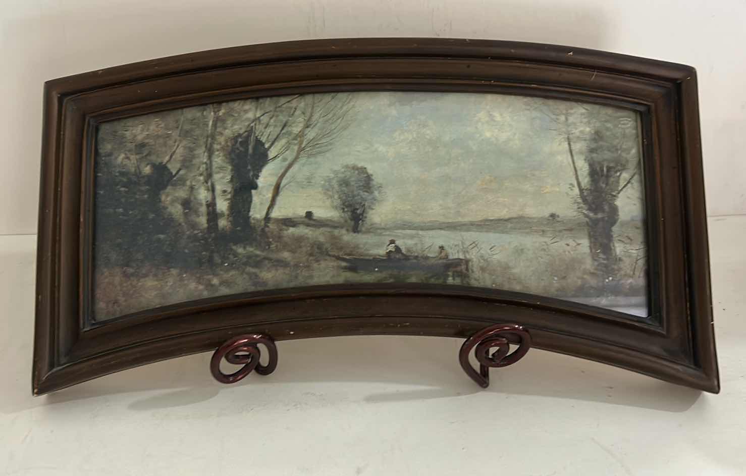Photo 1 of ANTIQUE FRAMED “LANDSCAPE” ARTWORK 12” x 5 1/2”