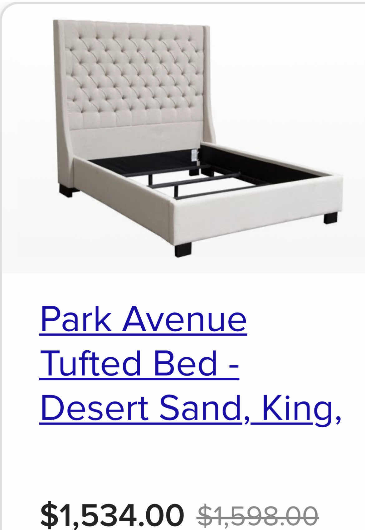 Photo 1 of PARK AVENUE CAL KING HEADBOARD AND SURROUND IN SAND