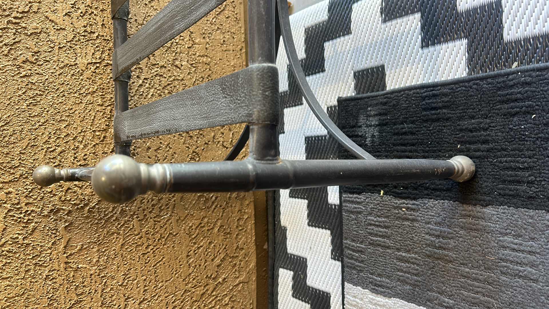 Photo 1 of 2 SMALL BENCH SEATS METAL BENCHES WITH LEATHER SLATS 23 1/2” x 18” x 18”