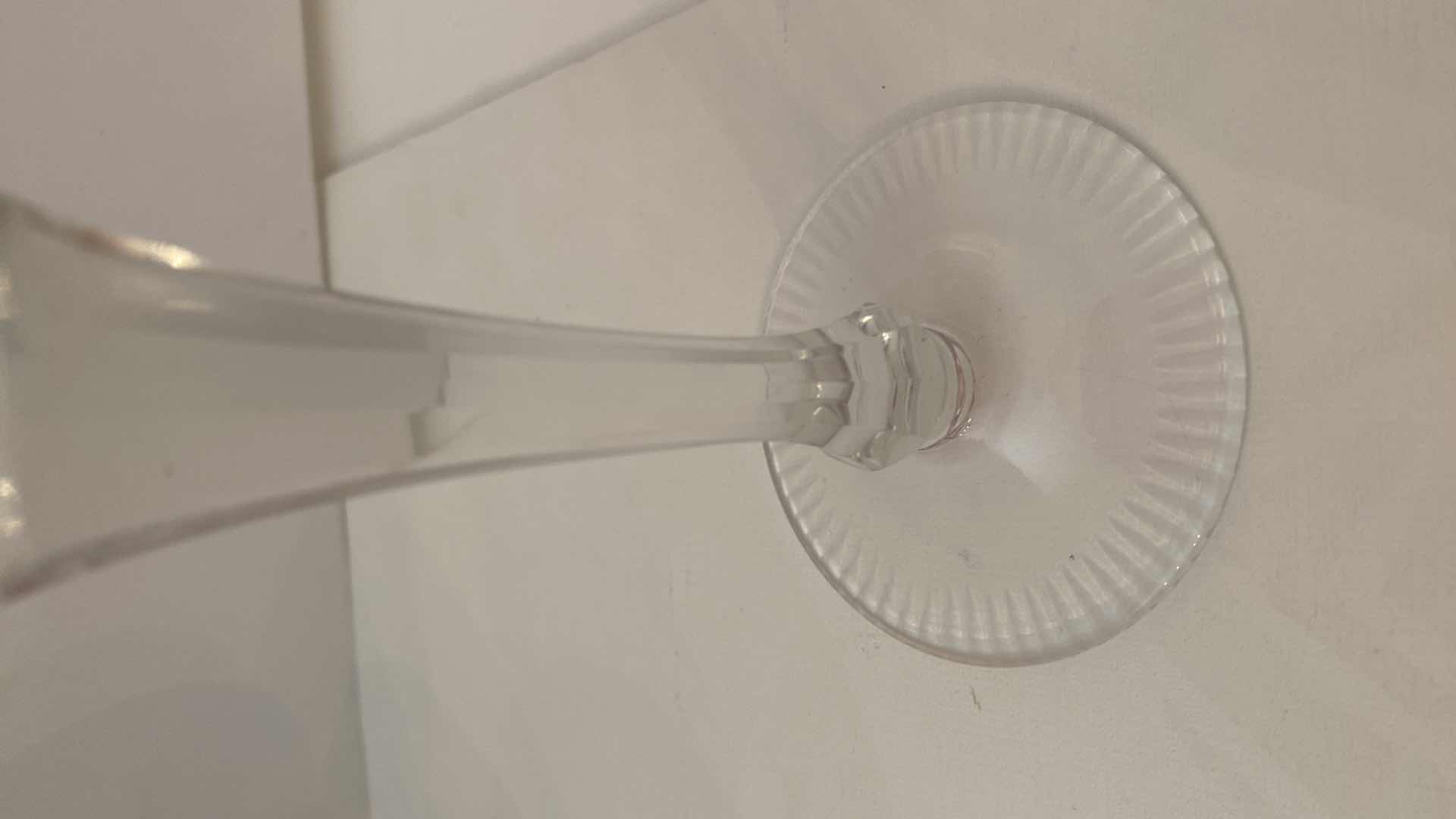 Photo 1 of VINTAGE CRANBERRY PINK CRYSTAL  WINE GLASS