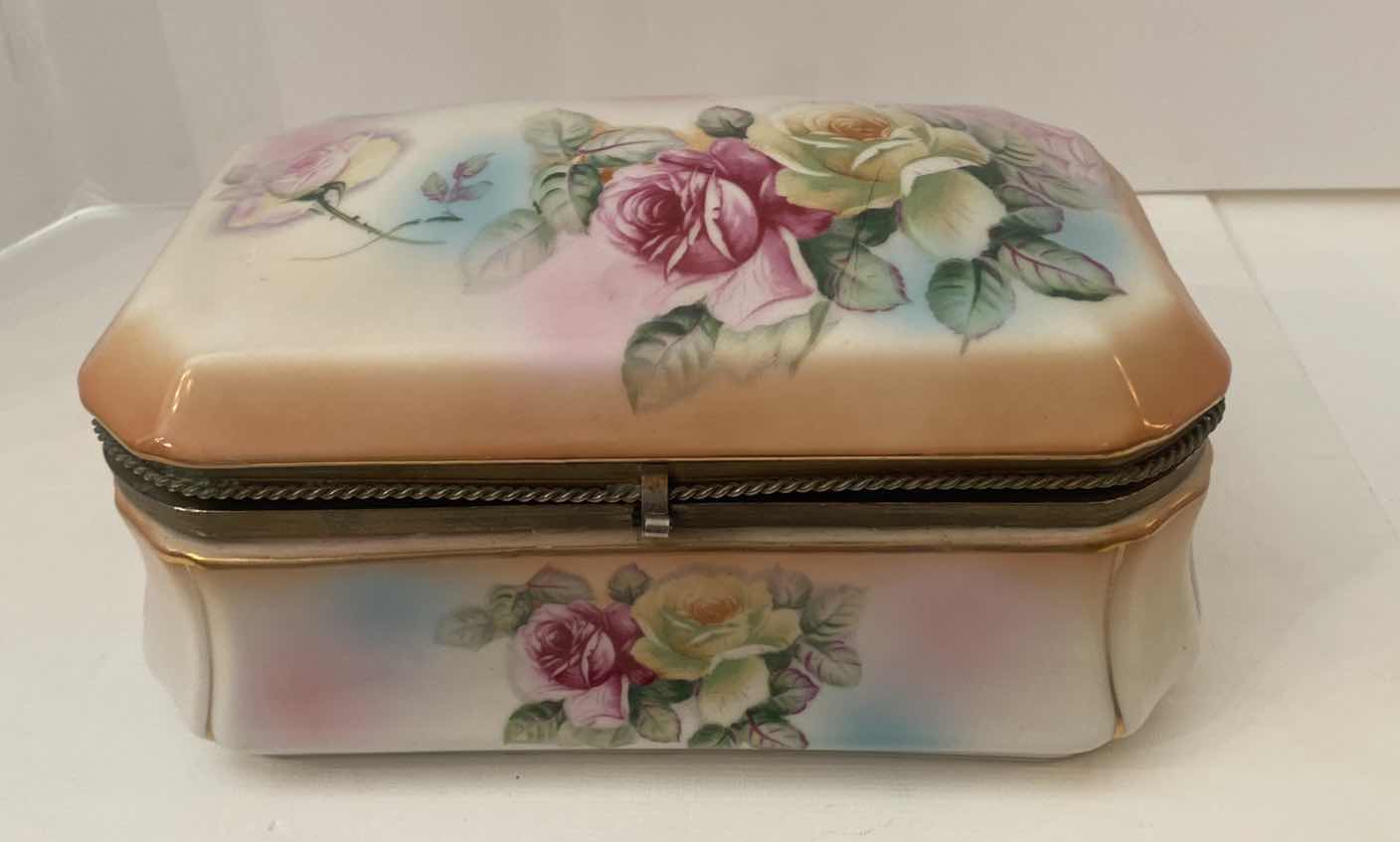 Photo 1 of VINTAGE RS PRUSSIA DOMED DRESSER / JEWELRY BOX 11“ x 5 3/4”