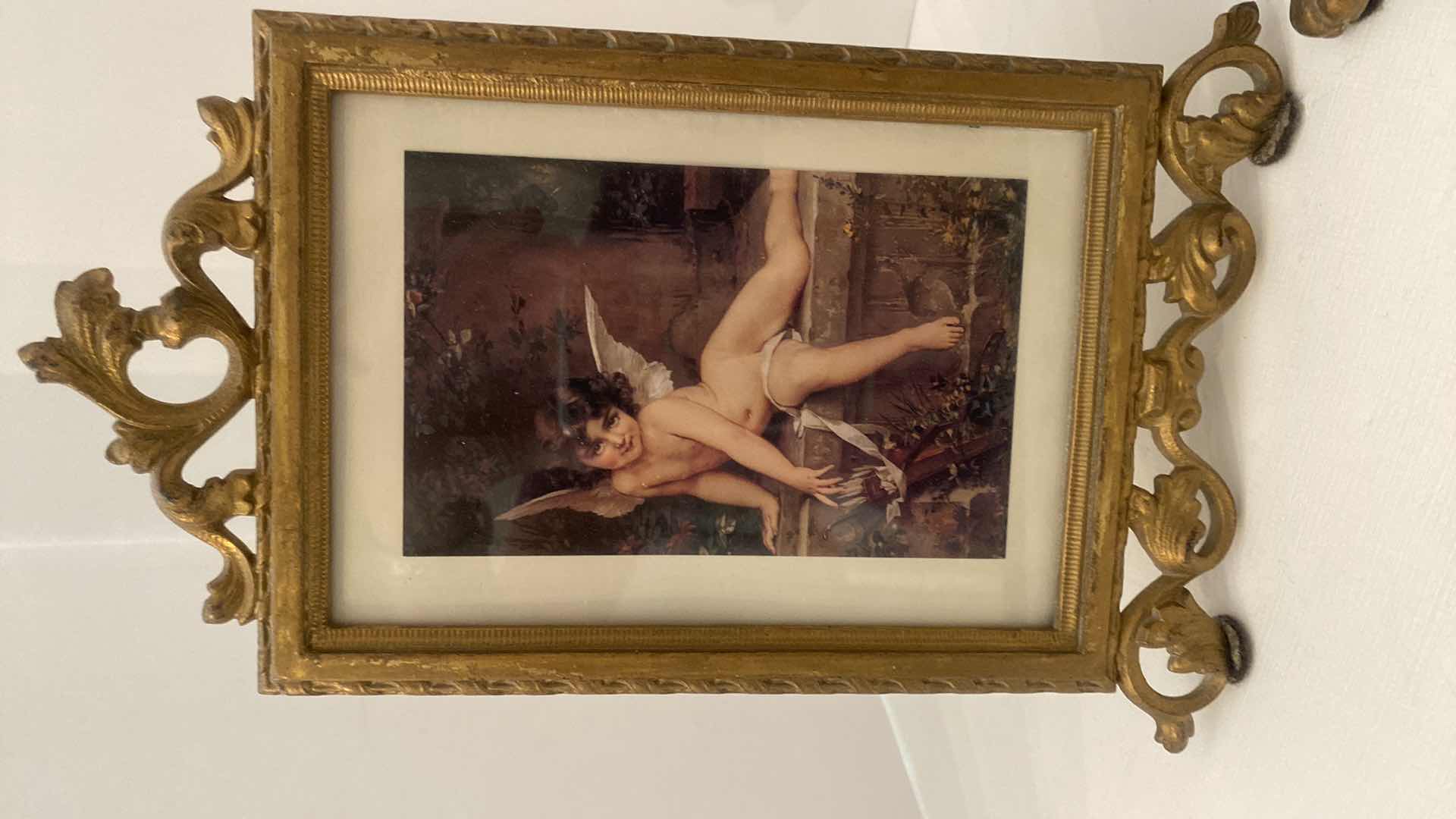 Photo 1 of BRASS PICTURE FRAME & BRASS WESTERN CLOCK CO MANTLE CLOCK 8 1/4” x 10 1/2”