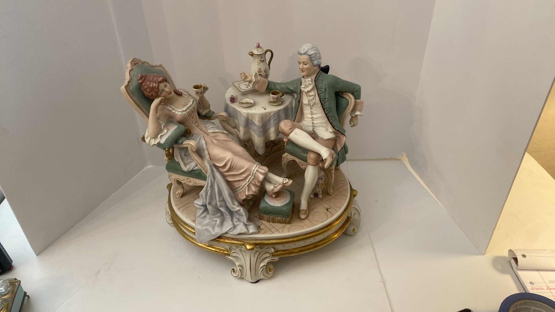 Photo 1 of LARGE ROYAL DUX CZECHOSLOVAKIA PORCELAIN FIGURINES 16” x 13”