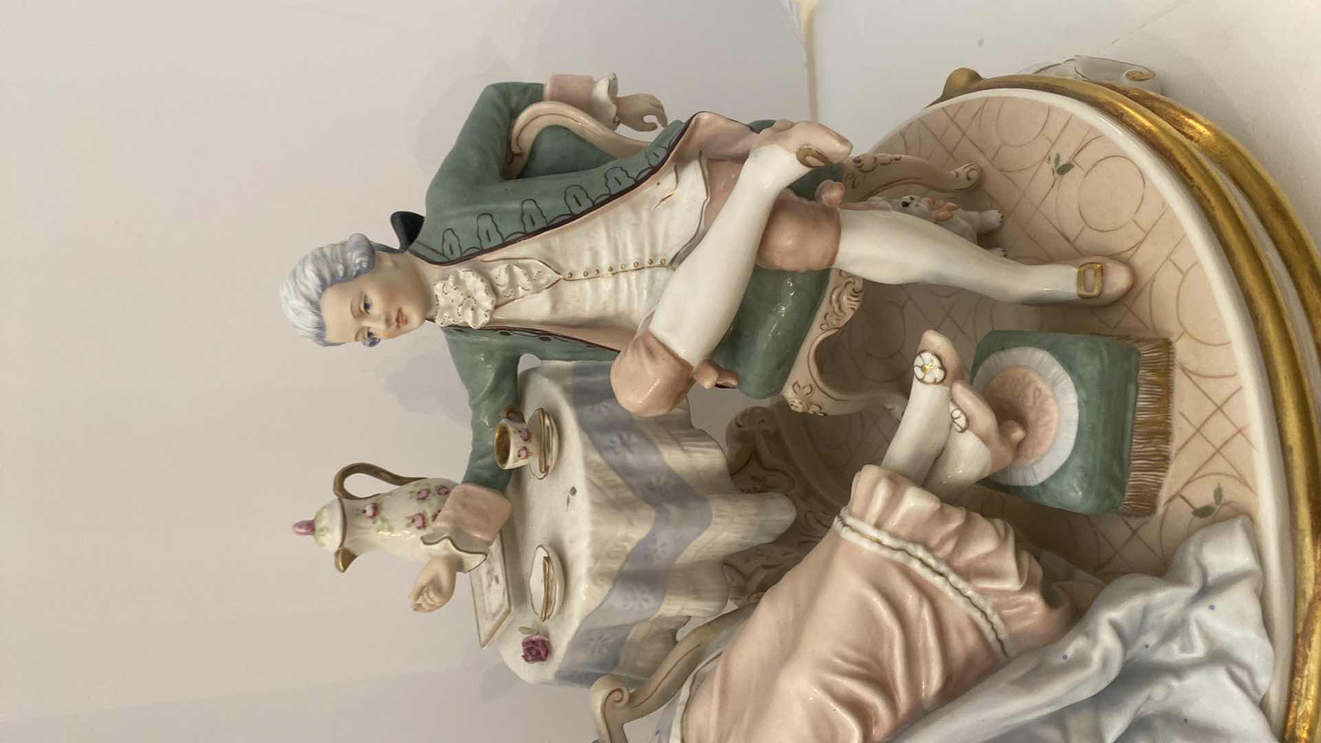 Photo 1 of LARGE ROYAL DUX CZECHOSLOVAKIA PORCELAIN FIGURINES 16” x 13”