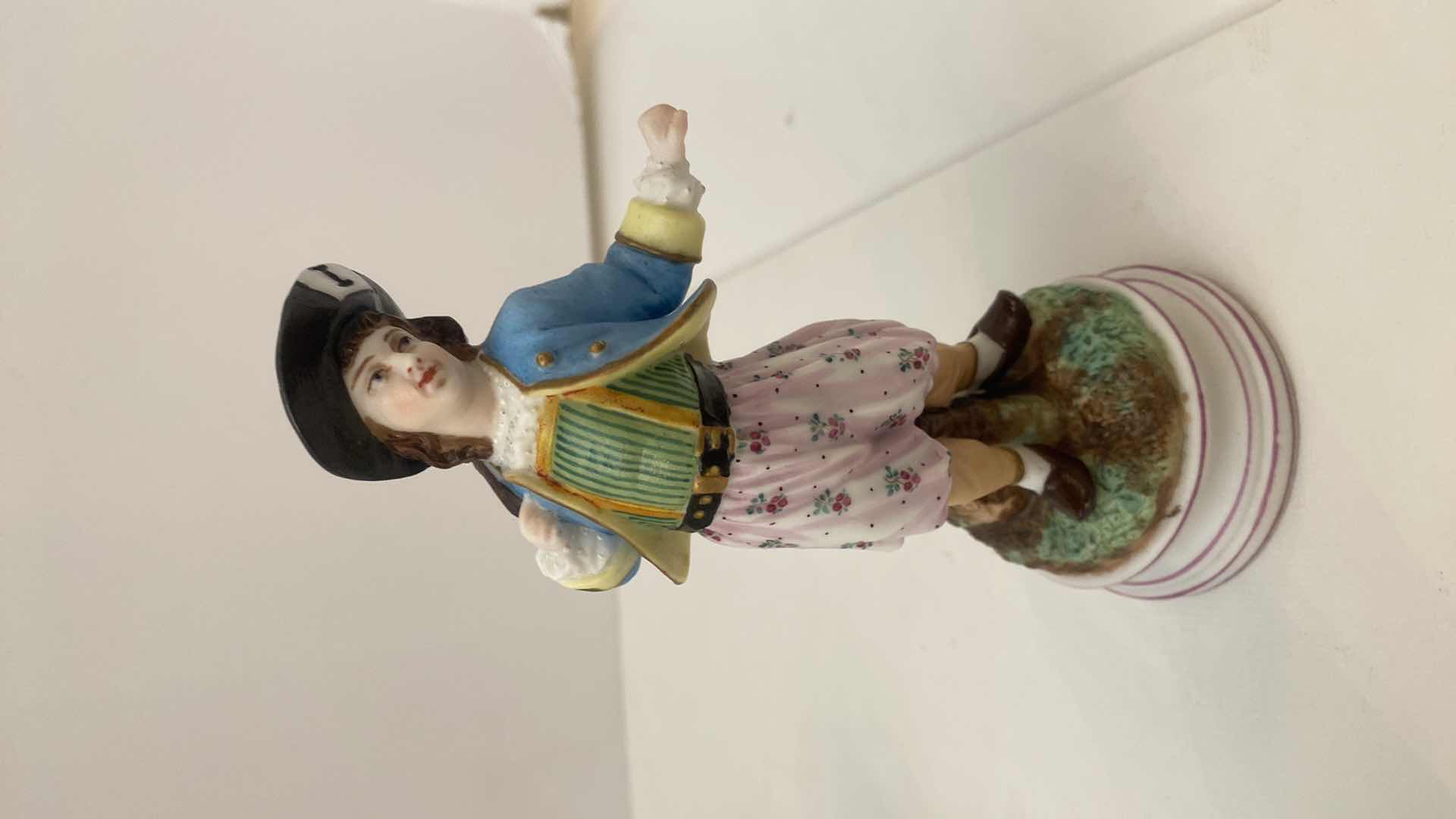 Photo 1 of PAIR OF VINTAGE PORCELAIN FIGURINES H 6”