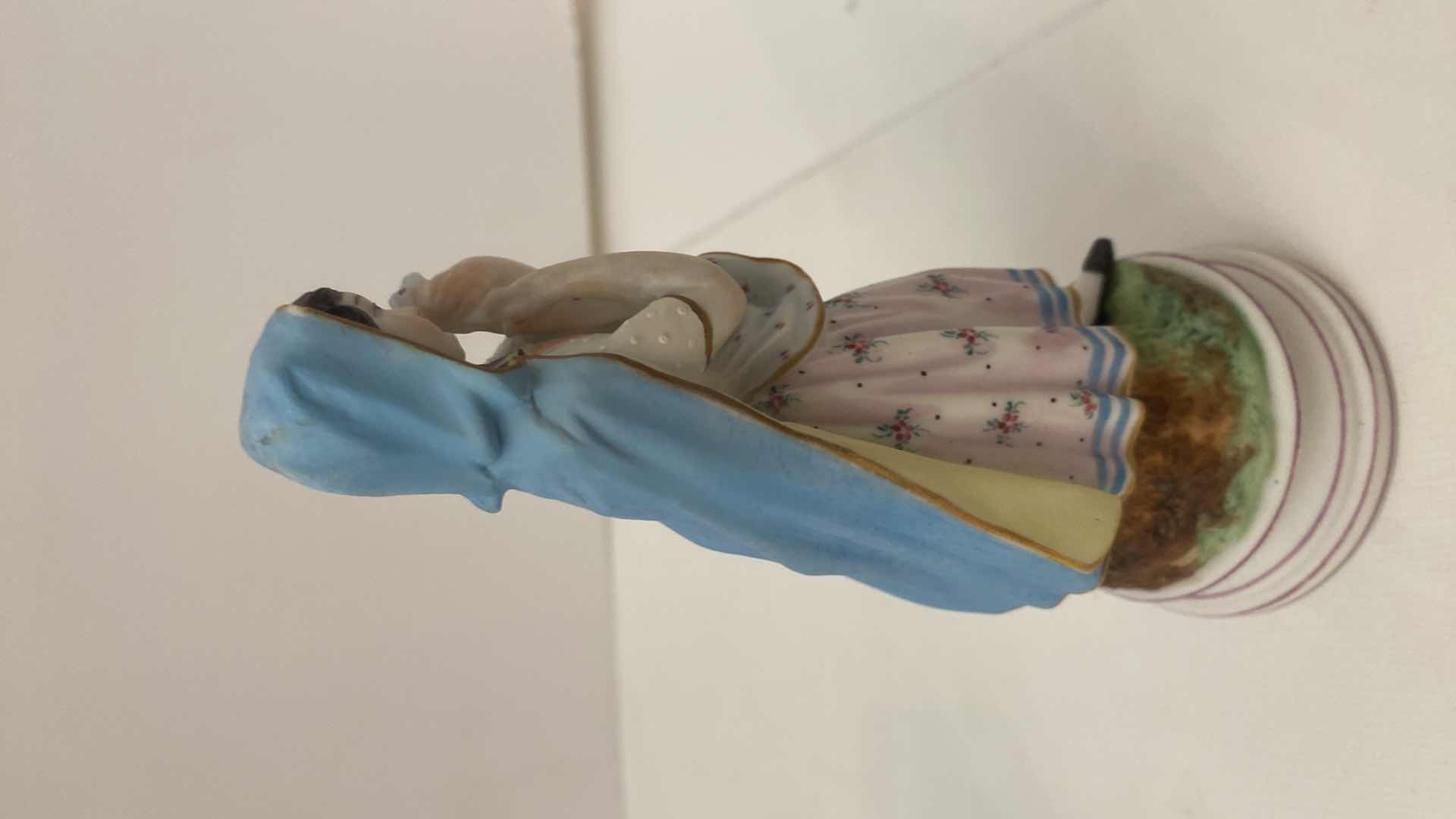 Photo 1 of PAIR OF VINTAGE PORCELAIN FIGURINES H 6”