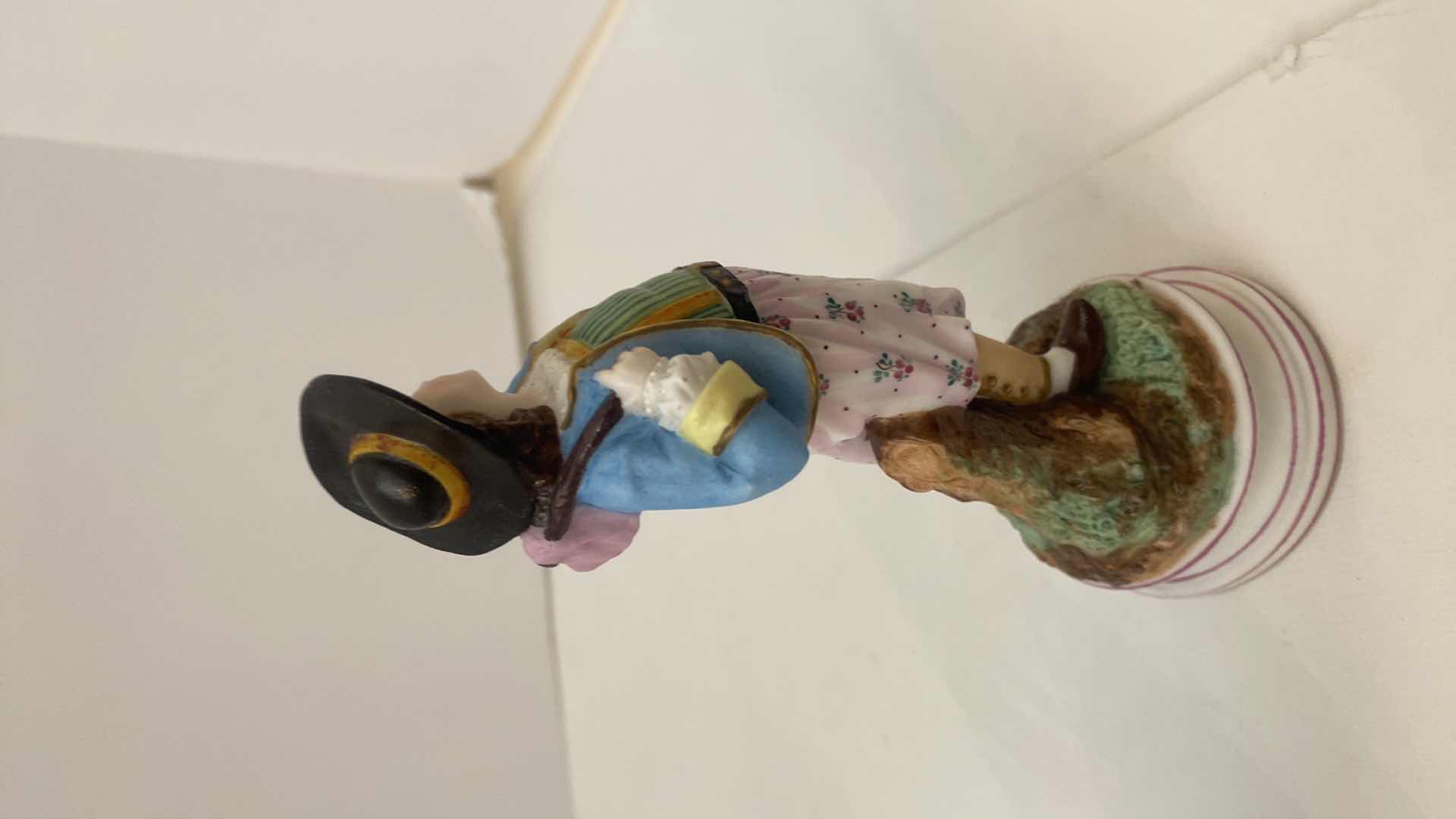 Photo 1 of PAIR OF VINTAGE PORCELAIN FIGURINES H 6”