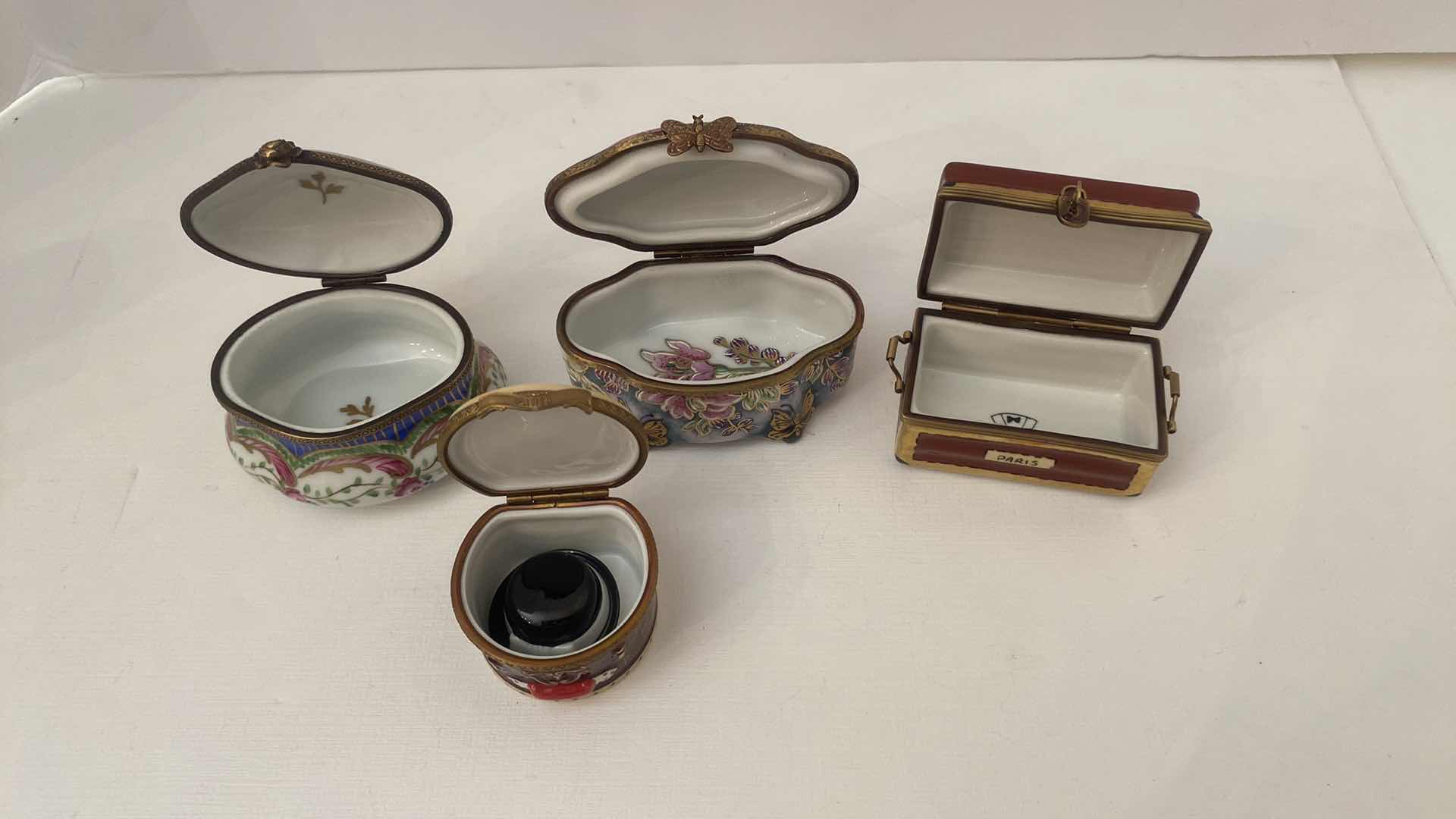 Photo 1 of 4 - LIMOGES TRINKET BOXES