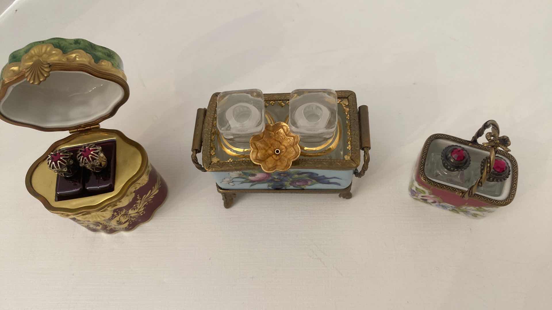 Photo 1 of 3 - LIMOGES PERFUME BOTTLES