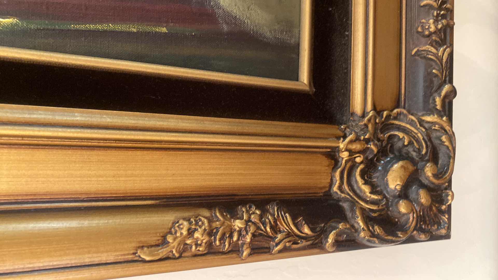 Photo 1 of FRAMED J. COLLAR 20th CENTURY IMPRESSIONIST OIL PAINTING OPERA SCENE ON CANVAS ARTWORK UNFRAMED MEASURES 24" X 20", FRAMED 32 1/2” x 28 1/2” ESTIMATED VALUE FROM JUNE 1983 FOR $475