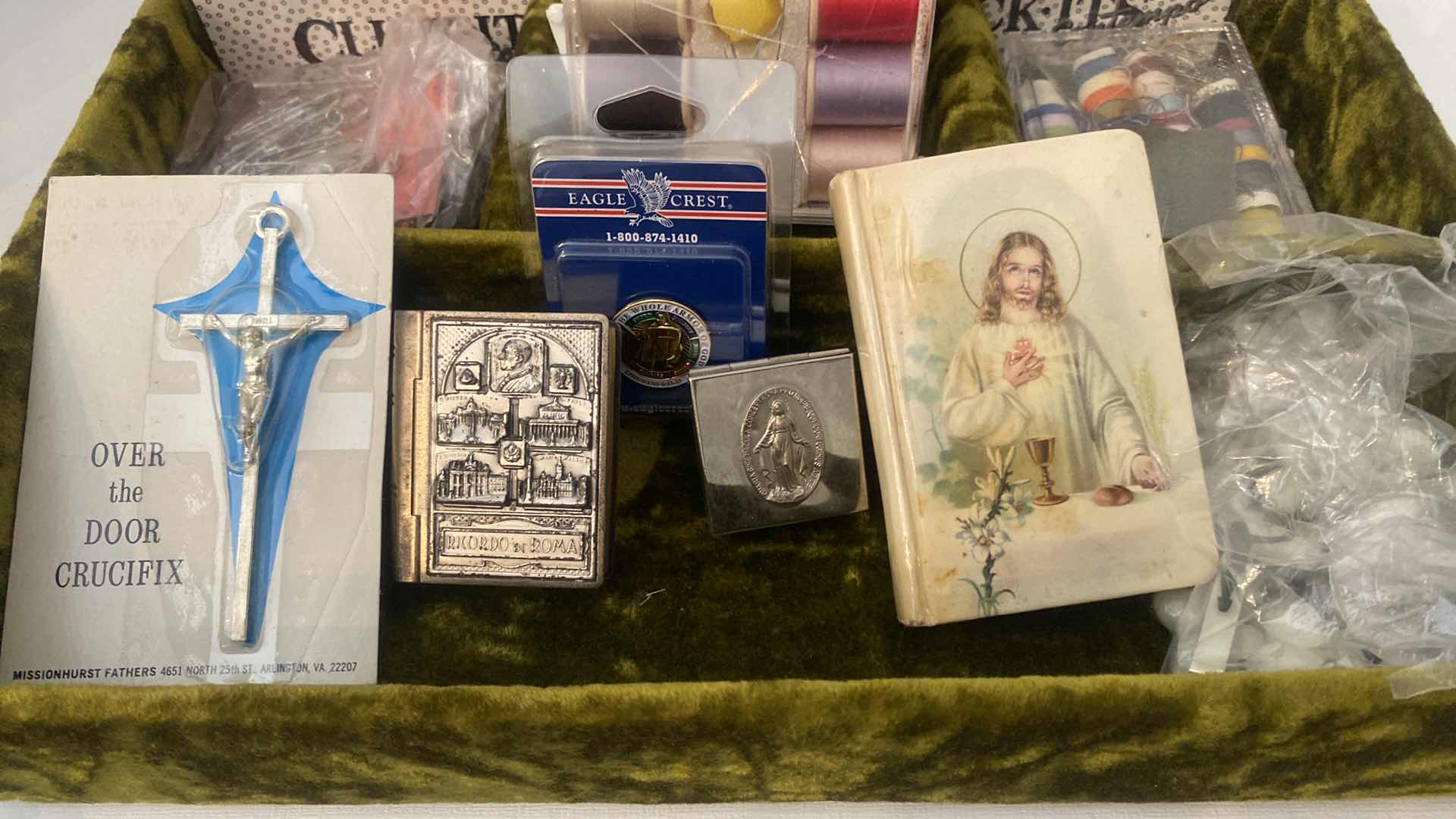 Photo 1 of RELIGIOUS ITEMS, SEWING & BUTTONS