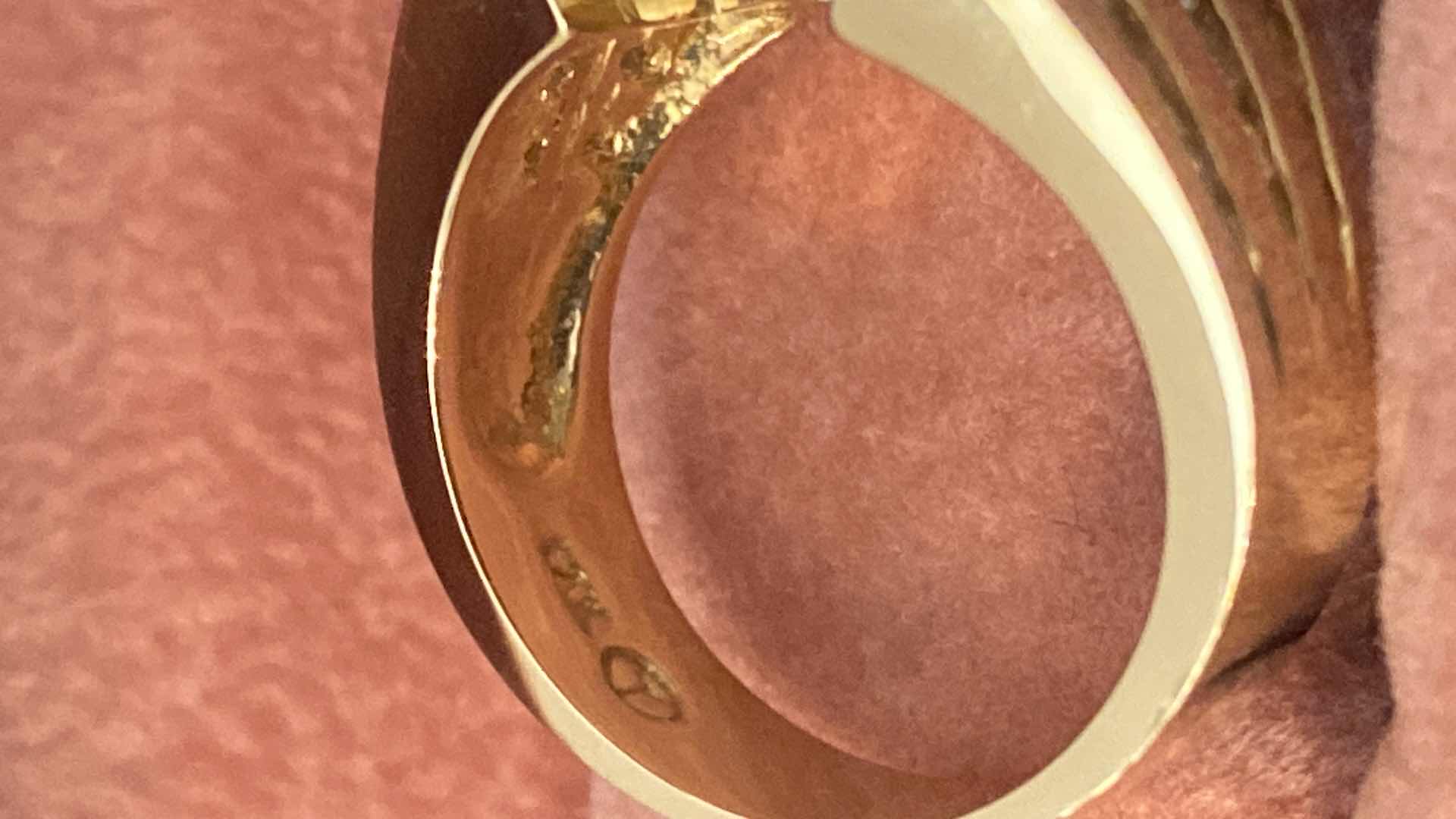 Photo 1 of LADIES JEWELRY - 10K GOLD RING WITH SIMULATED STONES APPROX SIZE 5 1/2 OR 6