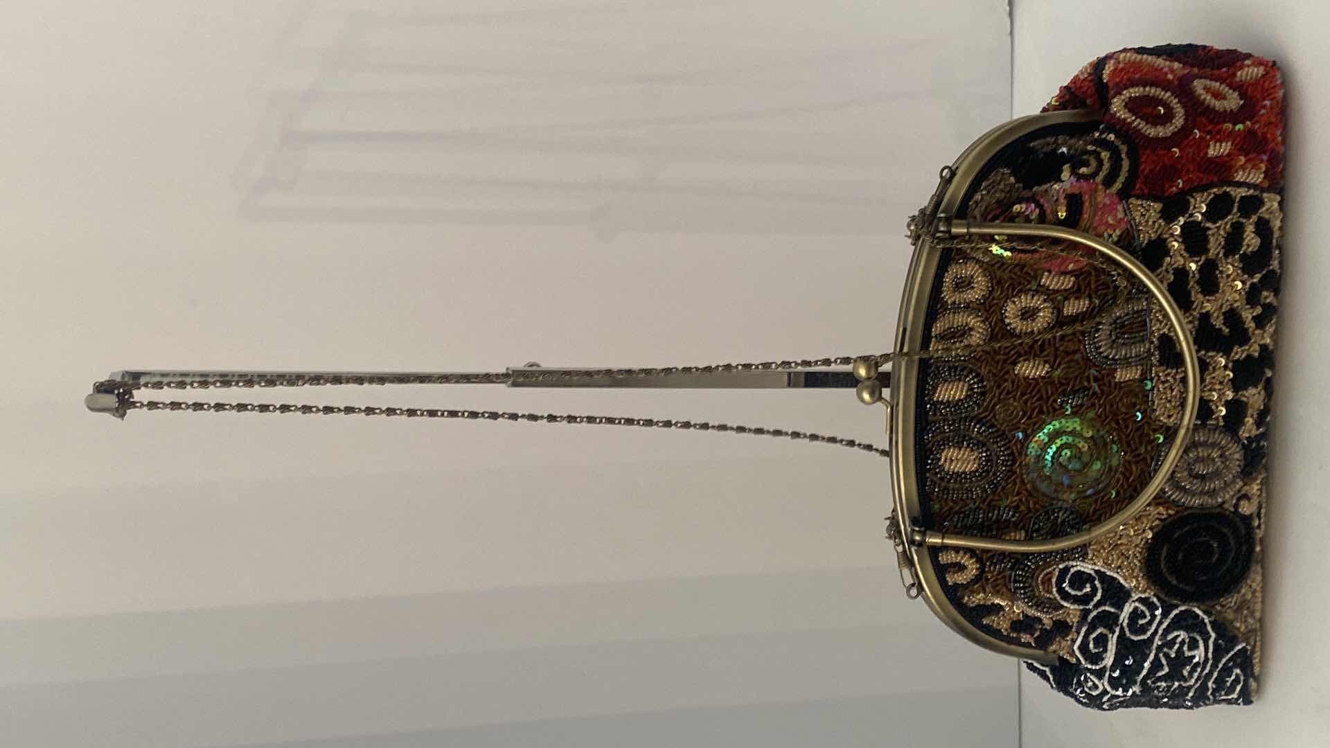 Photo 1 of CHICOS BEADED BAG 13” x 9” excluding handles